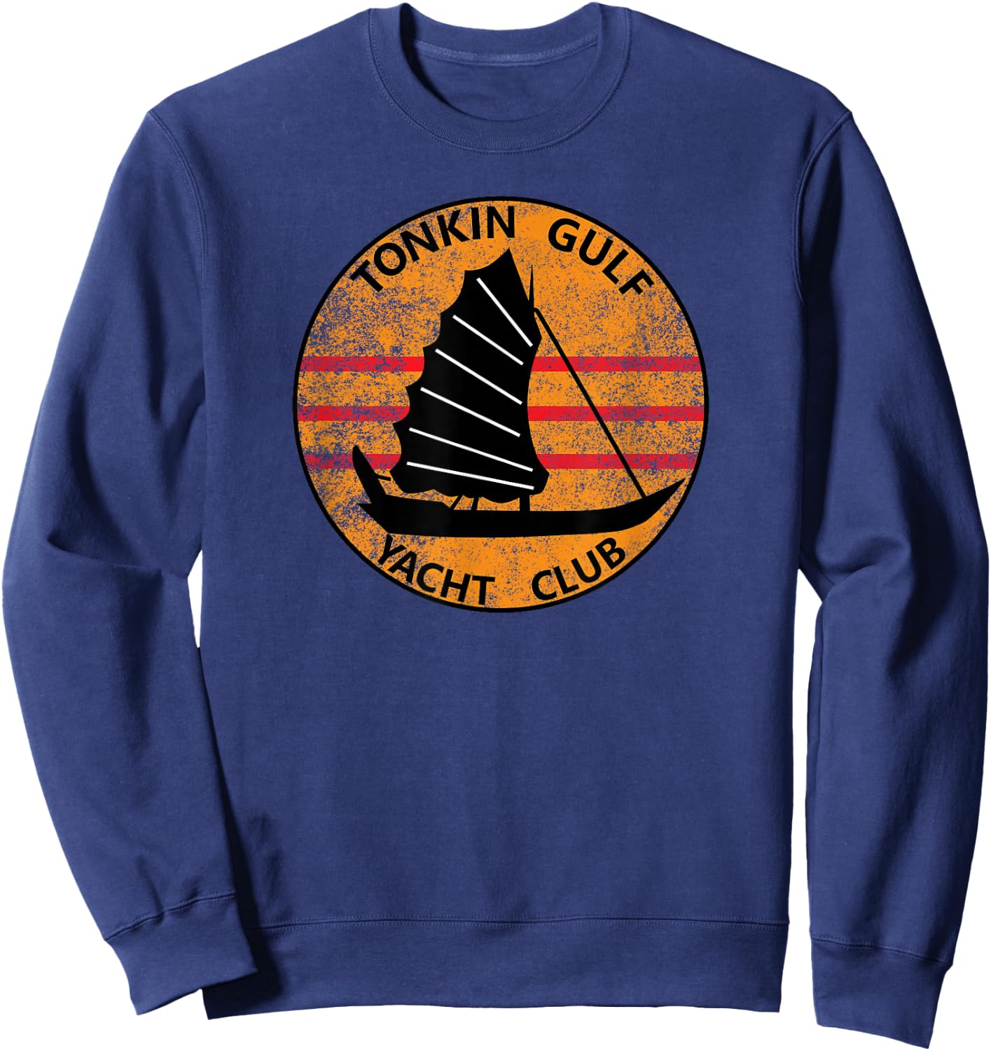 Tonkin Gulf Yacht Club 7th Fleet Vietnam Veteran Patch Sweatshirt - Sweatshirt | Navy