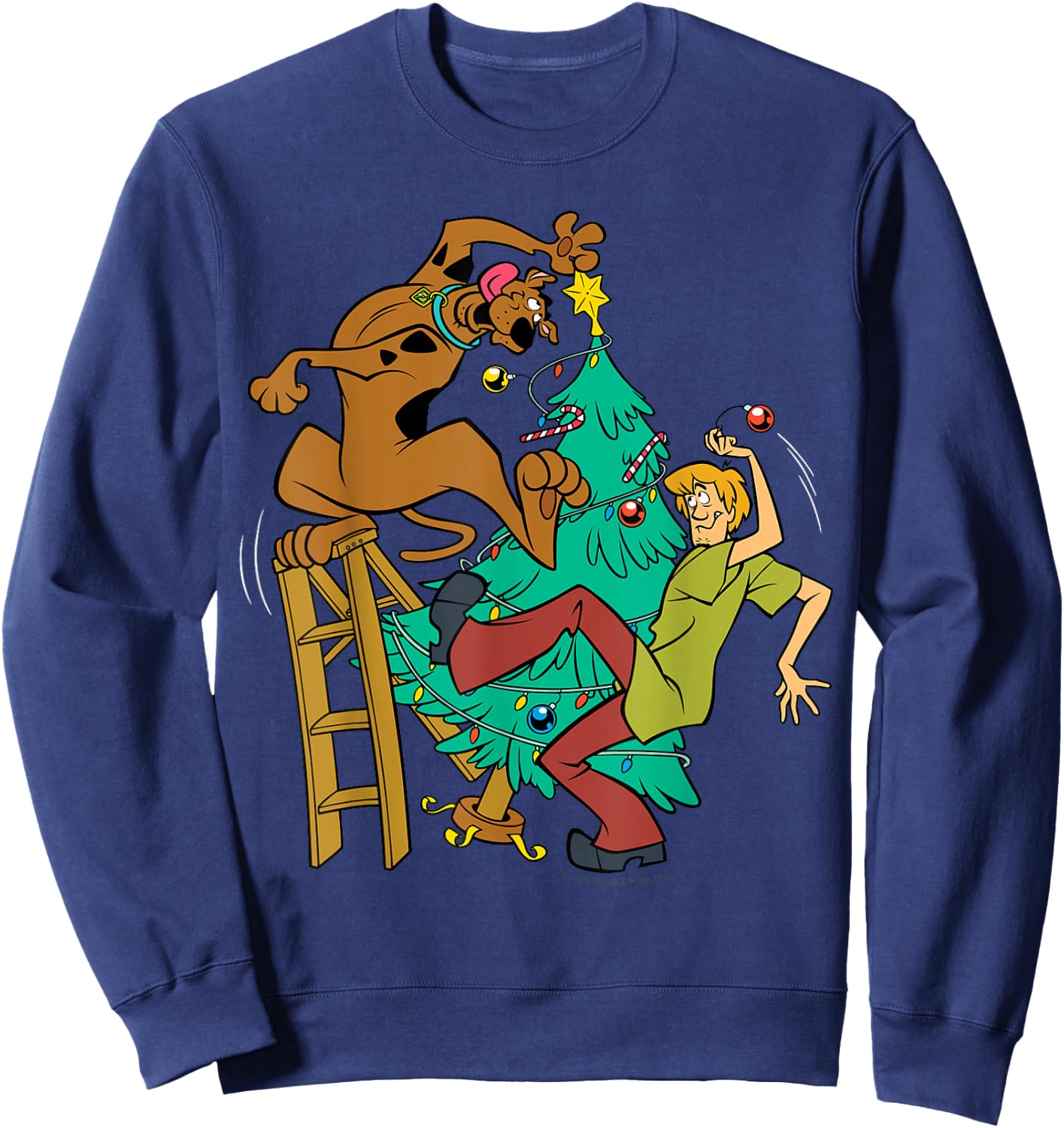 Scooby And Shaggy Christmas Dancing Sweatshirt - Sweatshirt | Navy