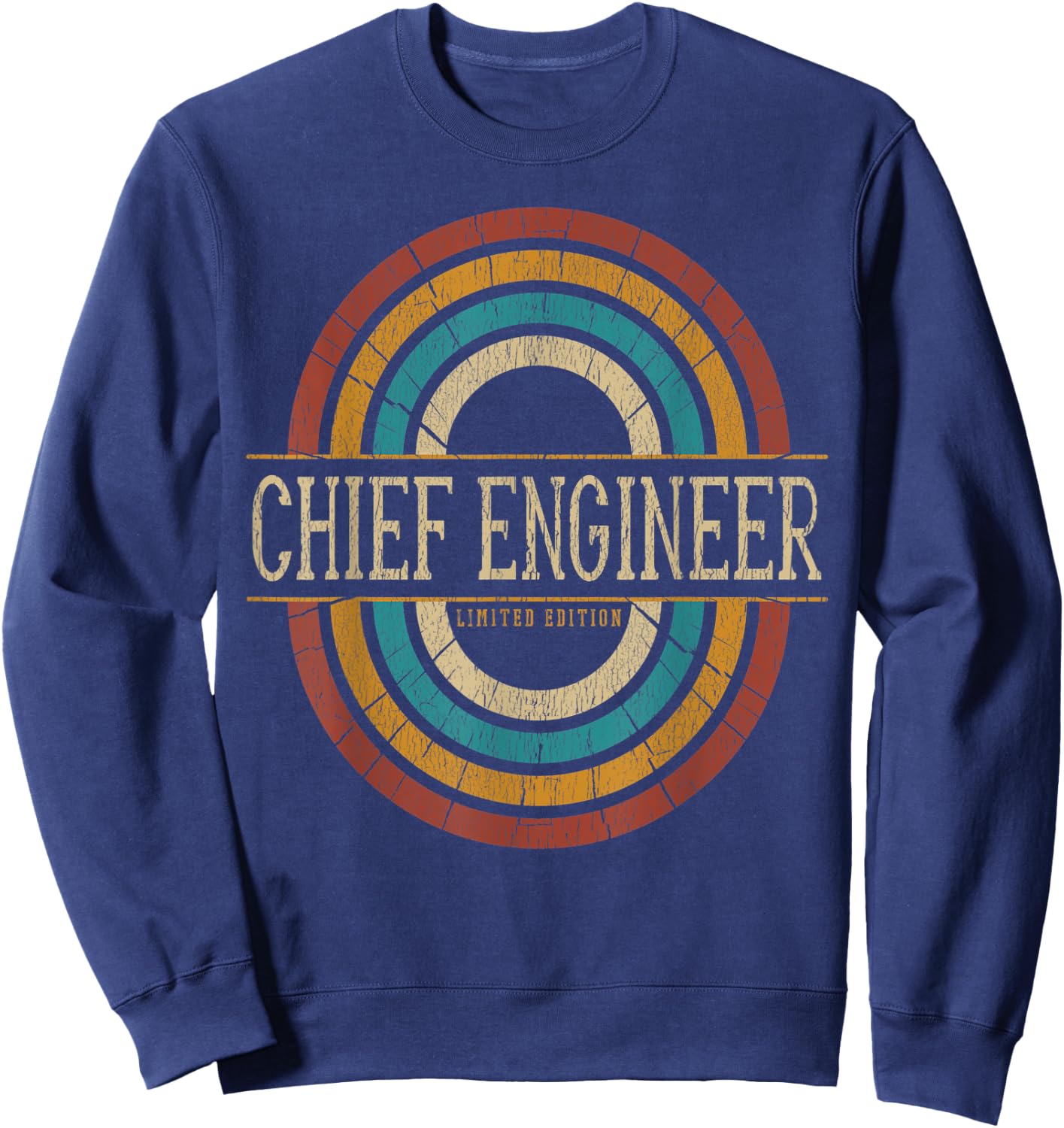 Chief Engineer Vintage Retro Sweatshirt - Sweatshirt | Navy