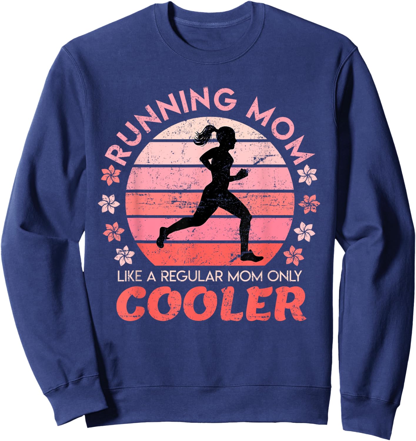 Running Mom Mother Ladies Marathon Run Half marathon Sweatshirt - Sweatshirt | Navy