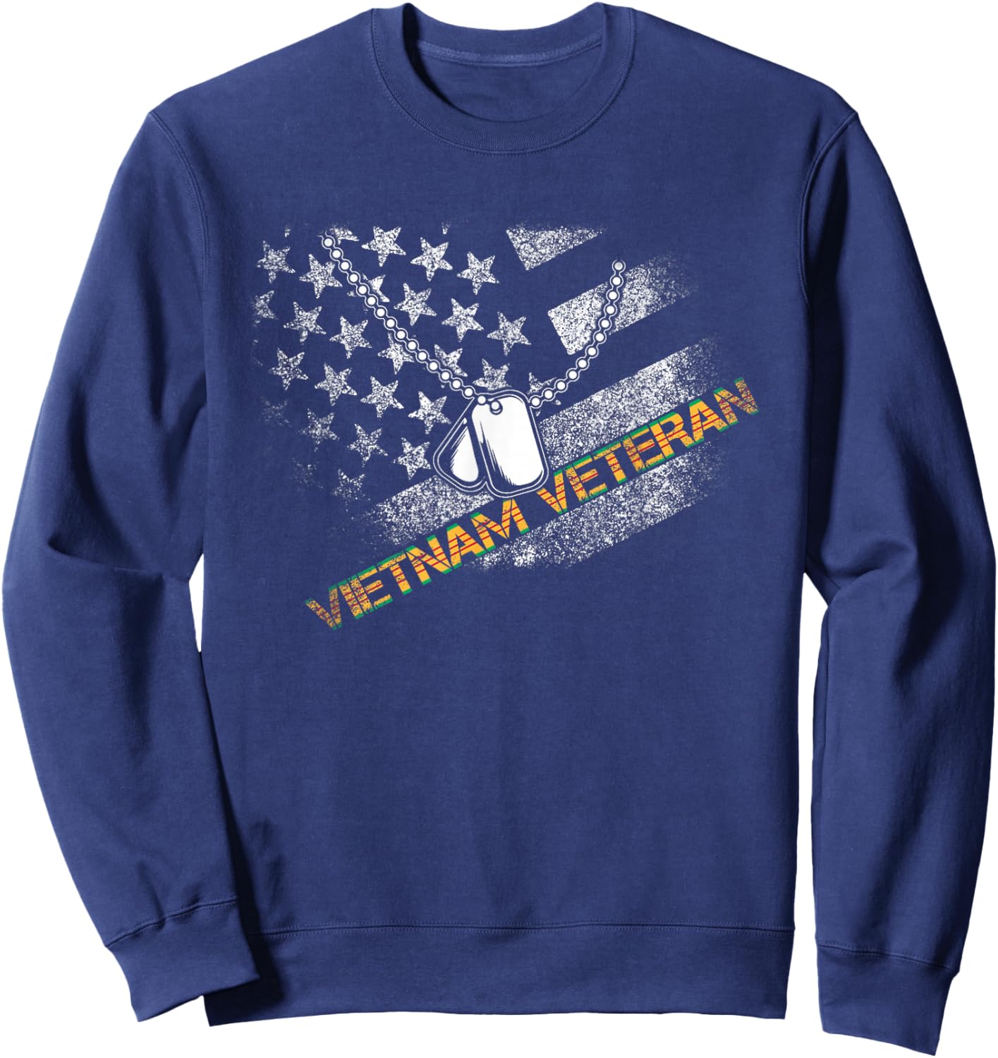Vietnam Veteran US Flag T shirt Gift | Vietnam War Vet Sweatshirt - Sweatshirt | Navy