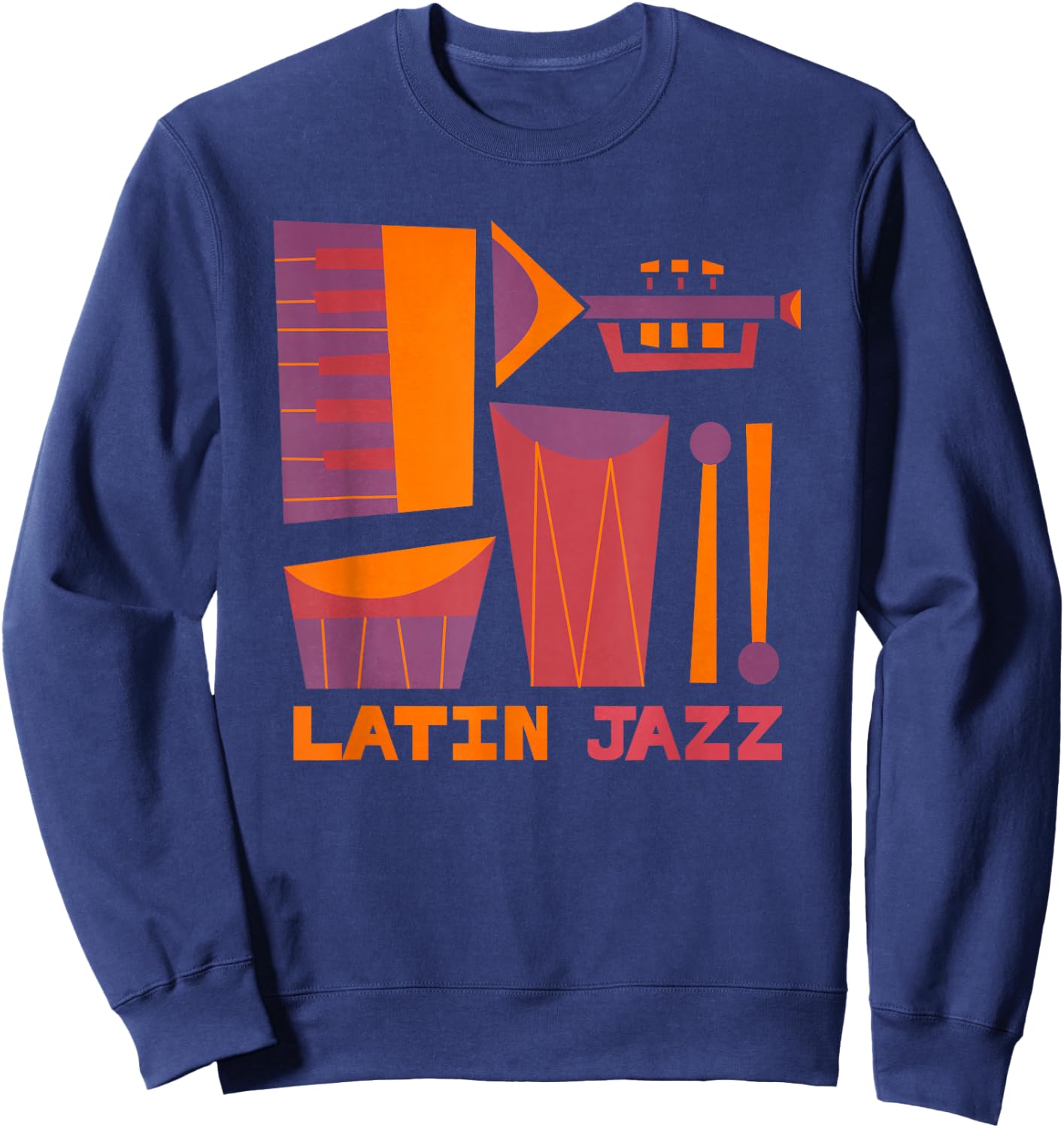 Latin Jazz Music Vintage Sweatshirt - Sweatshirt | Navy