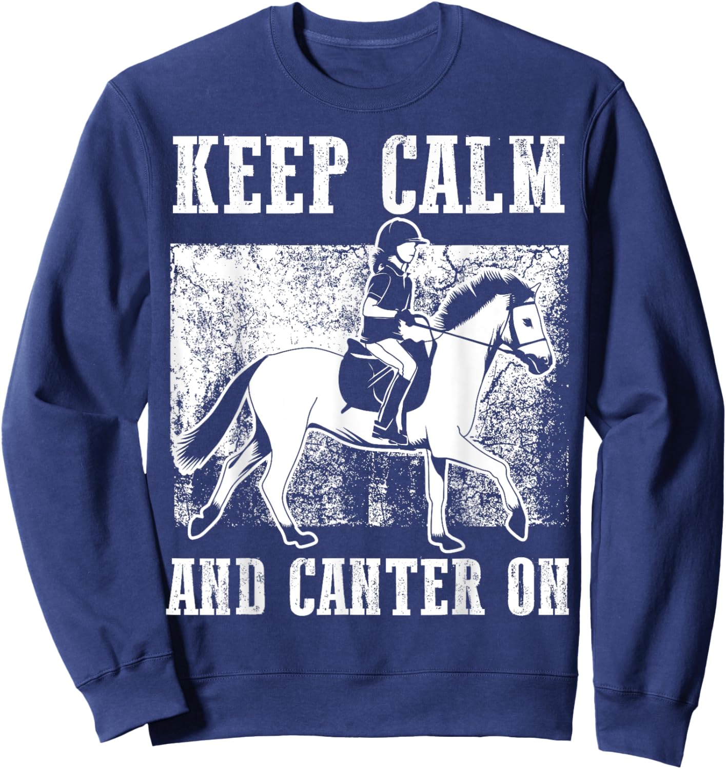 Keep Calm And Canter On | Special Horse Lovers Gift Sweatshirt - Sweatshirt | Navy