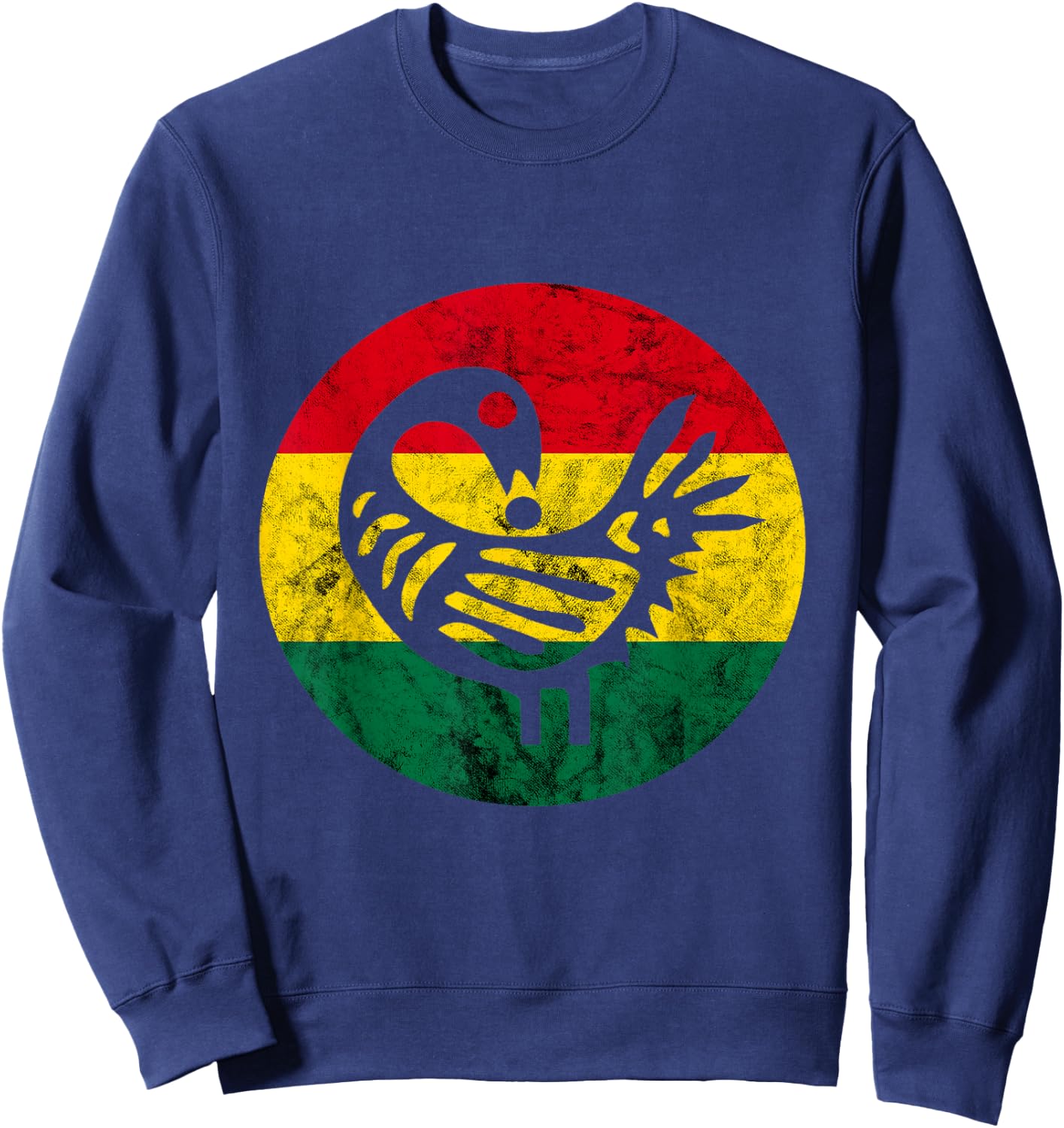 Sankofa Learn From The Past African Bird Black History Sweatshirt - Sweatshirt | Navy