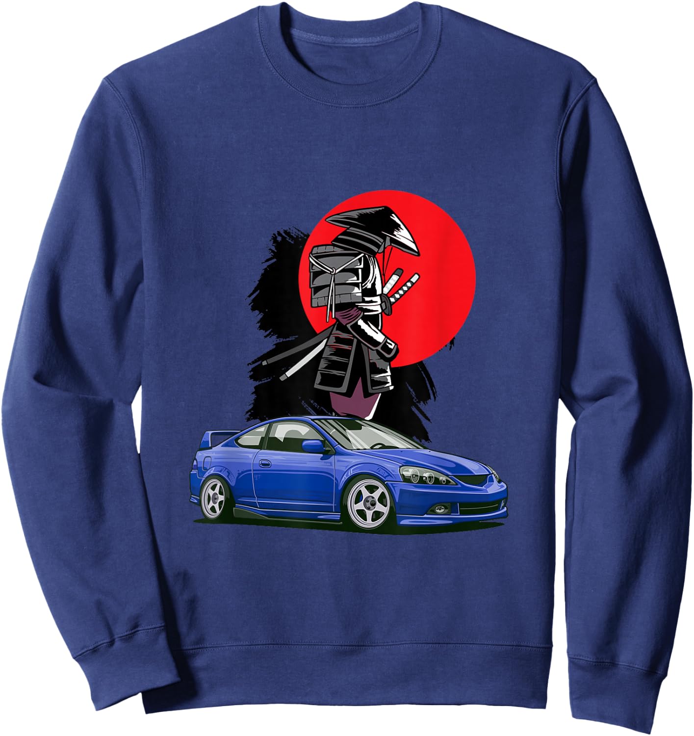 JDM RSX Car Tuning Japan Samurai Sun Drift Sweatshirt - Sweatshirt | Navy