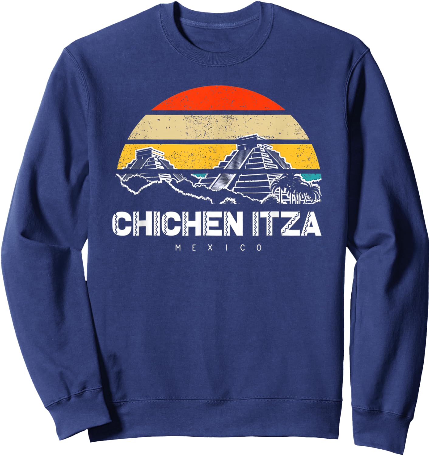 Chichen Itza Mexico Vacation Sweatshirt - Sweatshirt | Navy