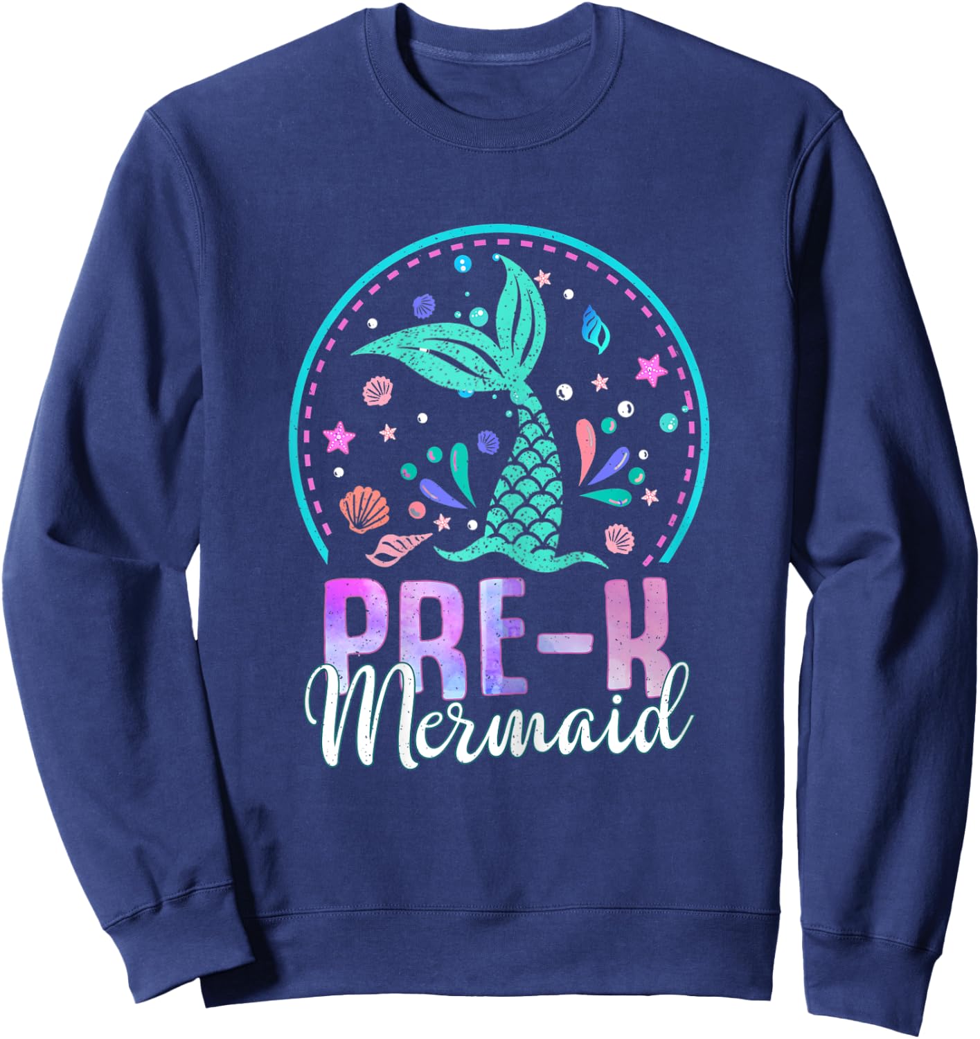 Pre Kinder Mermaid Teacher Students Girls Back To School Kid Sweatshirt - Sweatshirt | Navy