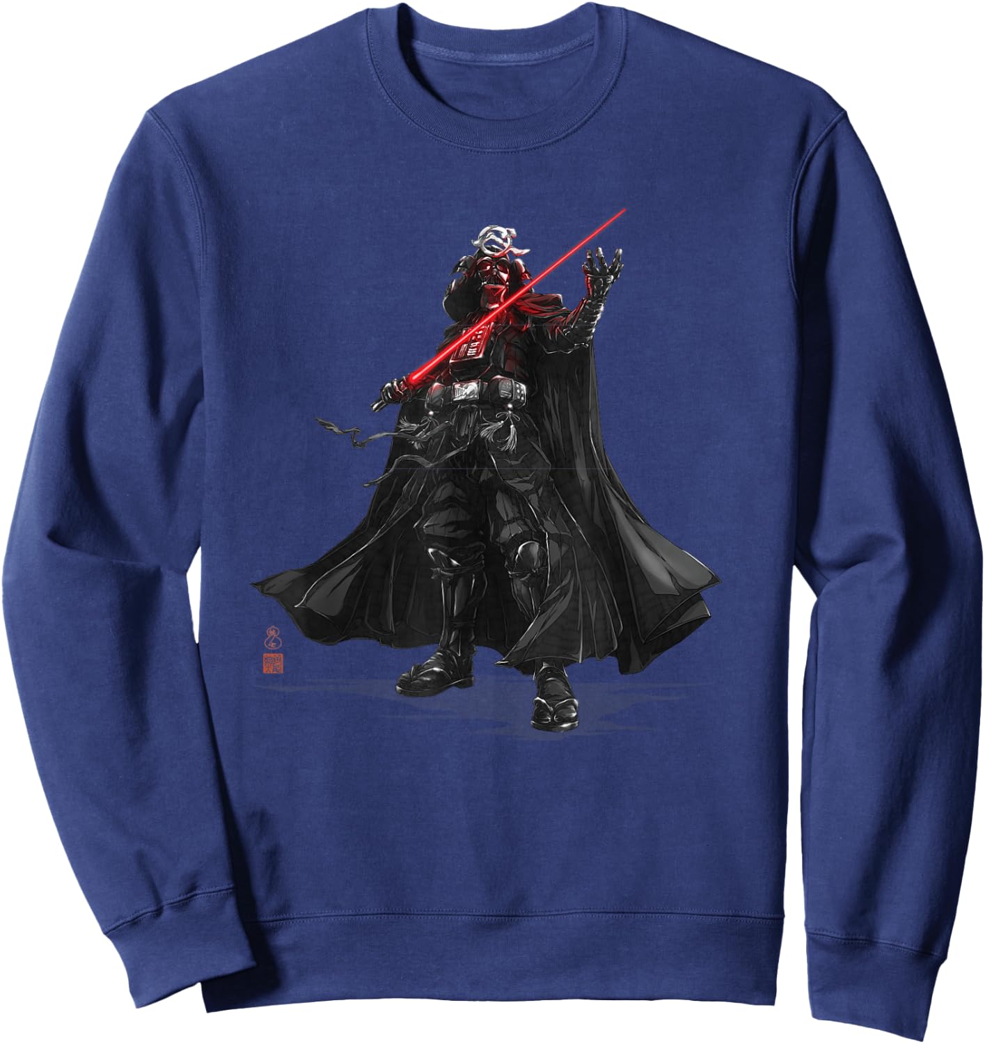 Star Wars: Visions Anime Duel Japanese Samurai Darth Vader Sweatshirt - Sweatshirt | Navy