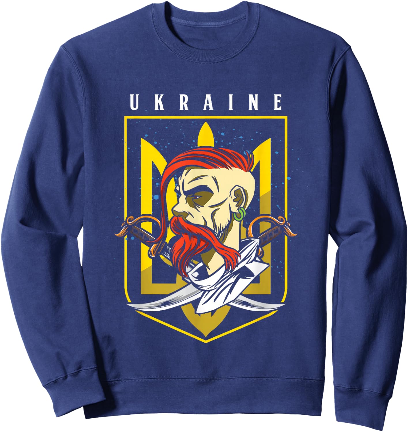 Cossack Ukrainian Kiev Homeland Country State Odessa Ukraine Sweatshirt - Sweatshirt | Navy