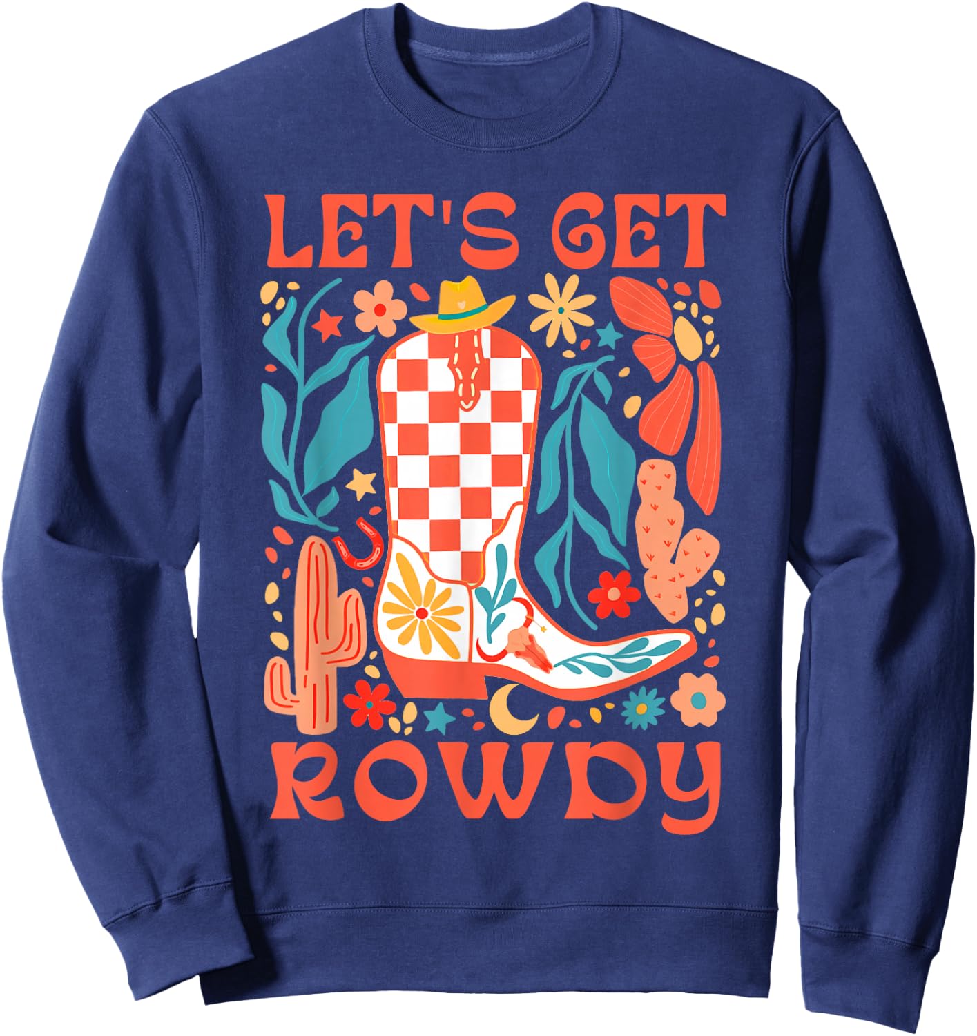Bride & Bridesmaid Howdy Let's Get Rowdy Bachelorette Party Sweatshirt - Sweatshirt | Navy