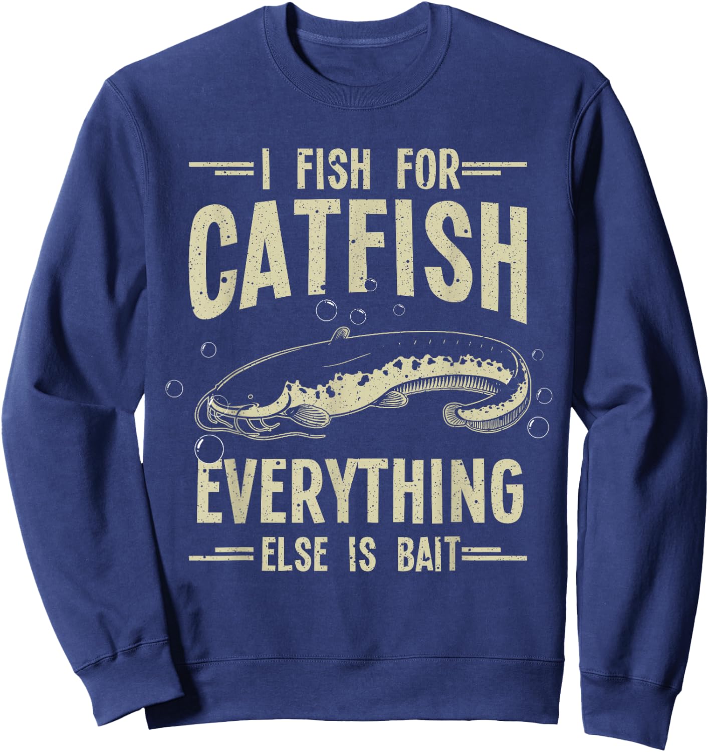 Funny Catfishing Design Women Catfish Fishing Hunter Sweatshirt - Sweatshirt | Navy
