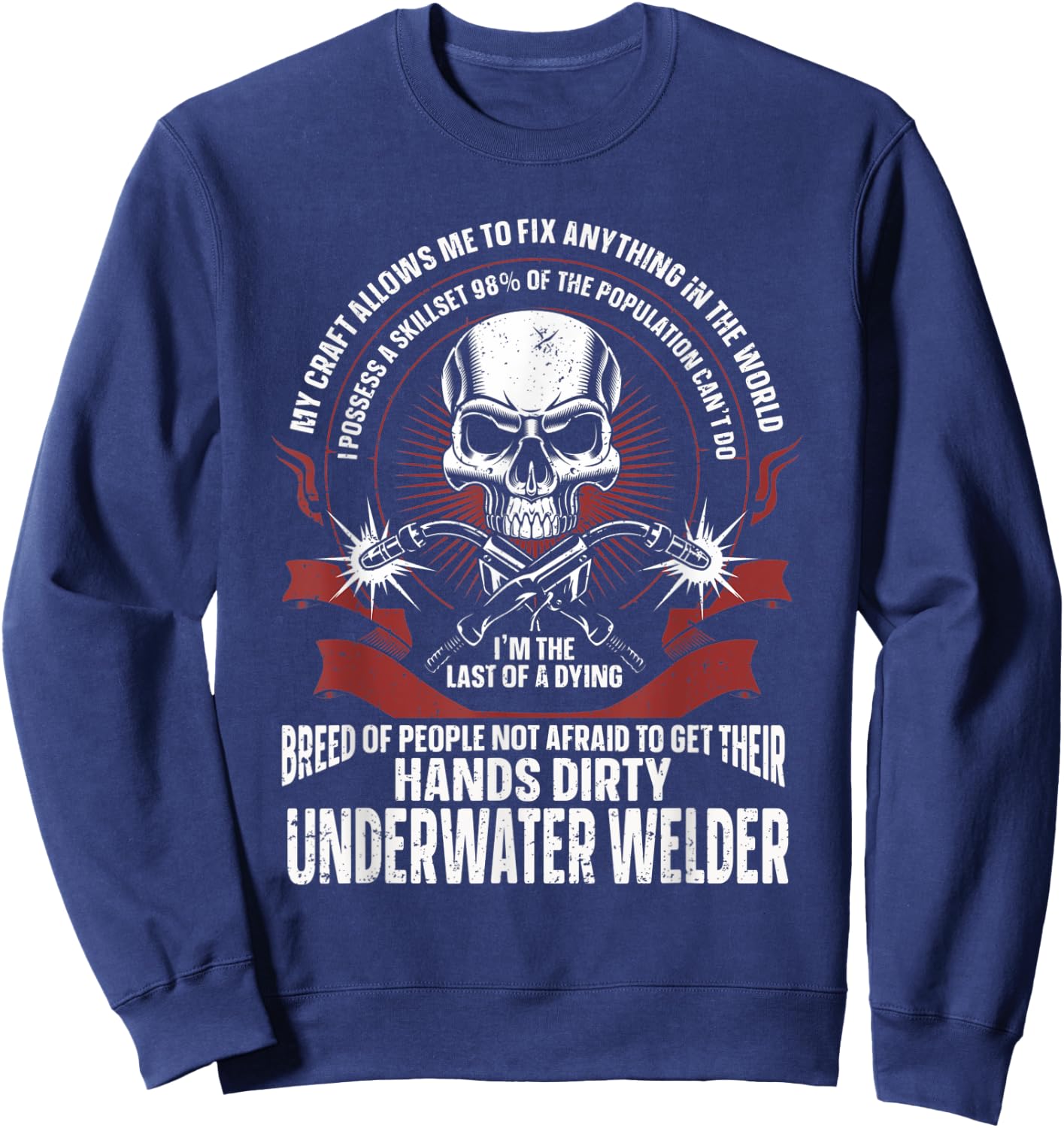 Underwater Welder Welding Sweatshirt - Sweatshirt | Navy