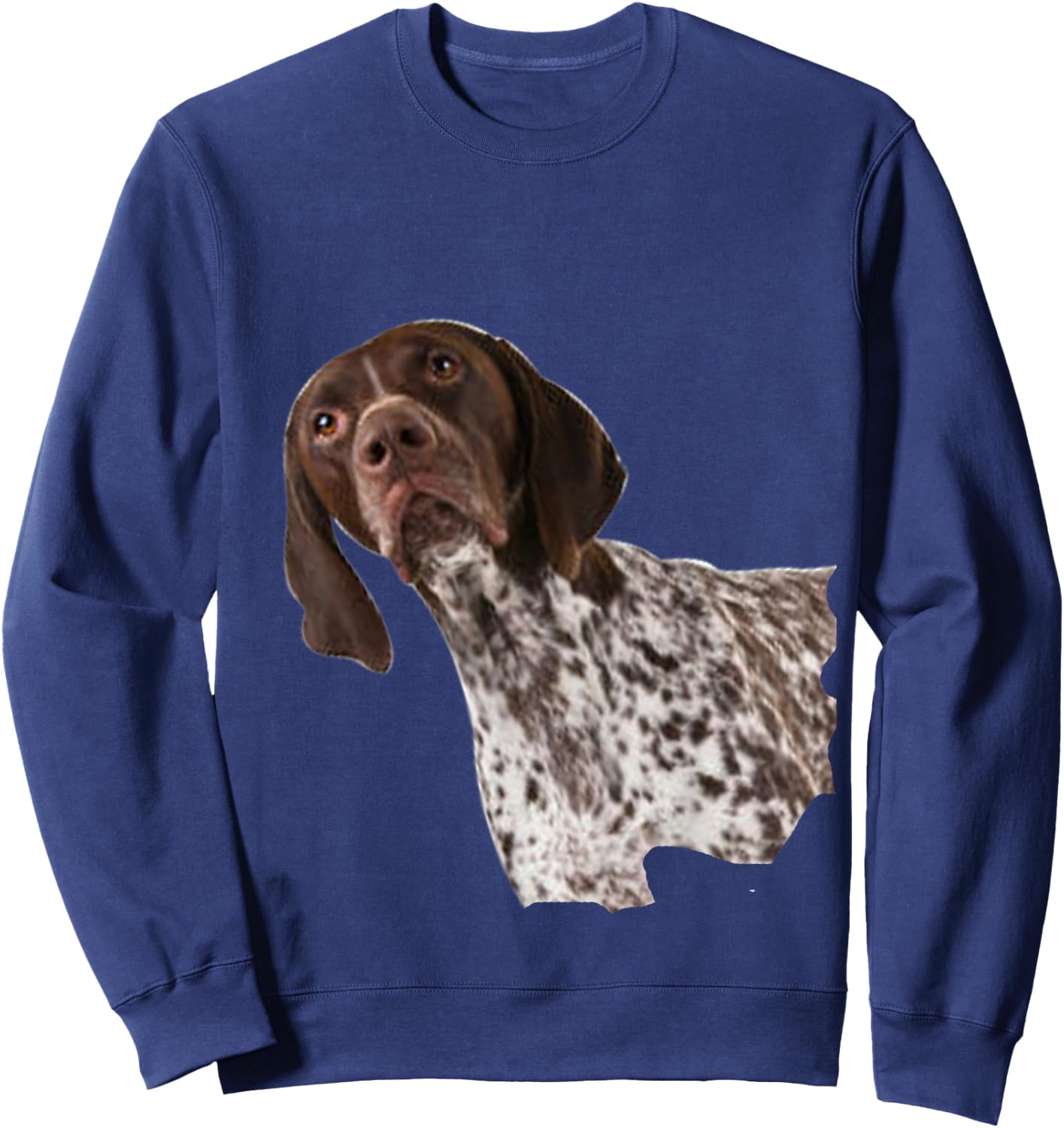 GSP German Shorthair Pointer Curious Face Mom Dad Dog Owner Sweatshirt - Sweatshirt | Navy