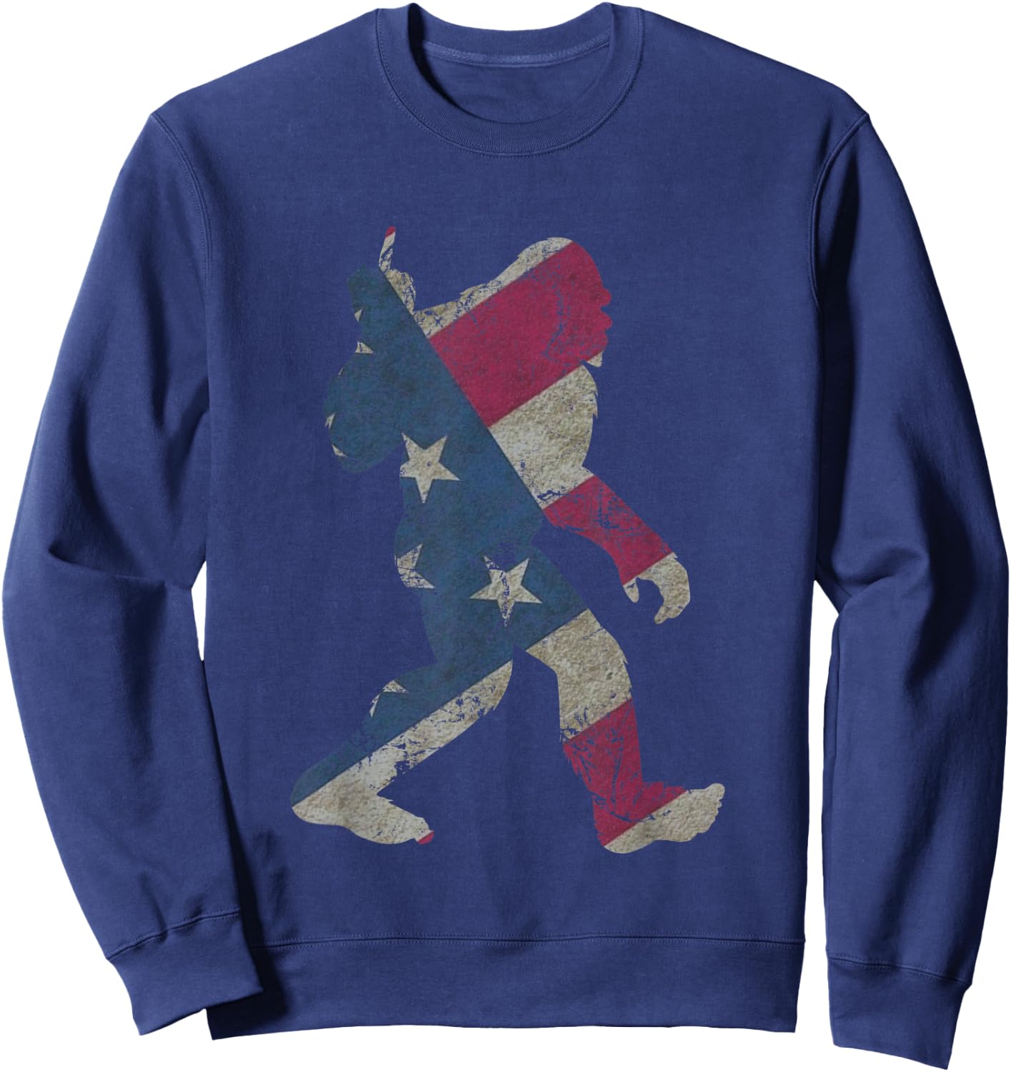Funny USA Bigfoot Middle Finger for Sasquatch Believers Sweatshirt - Sweatshirt | Navy