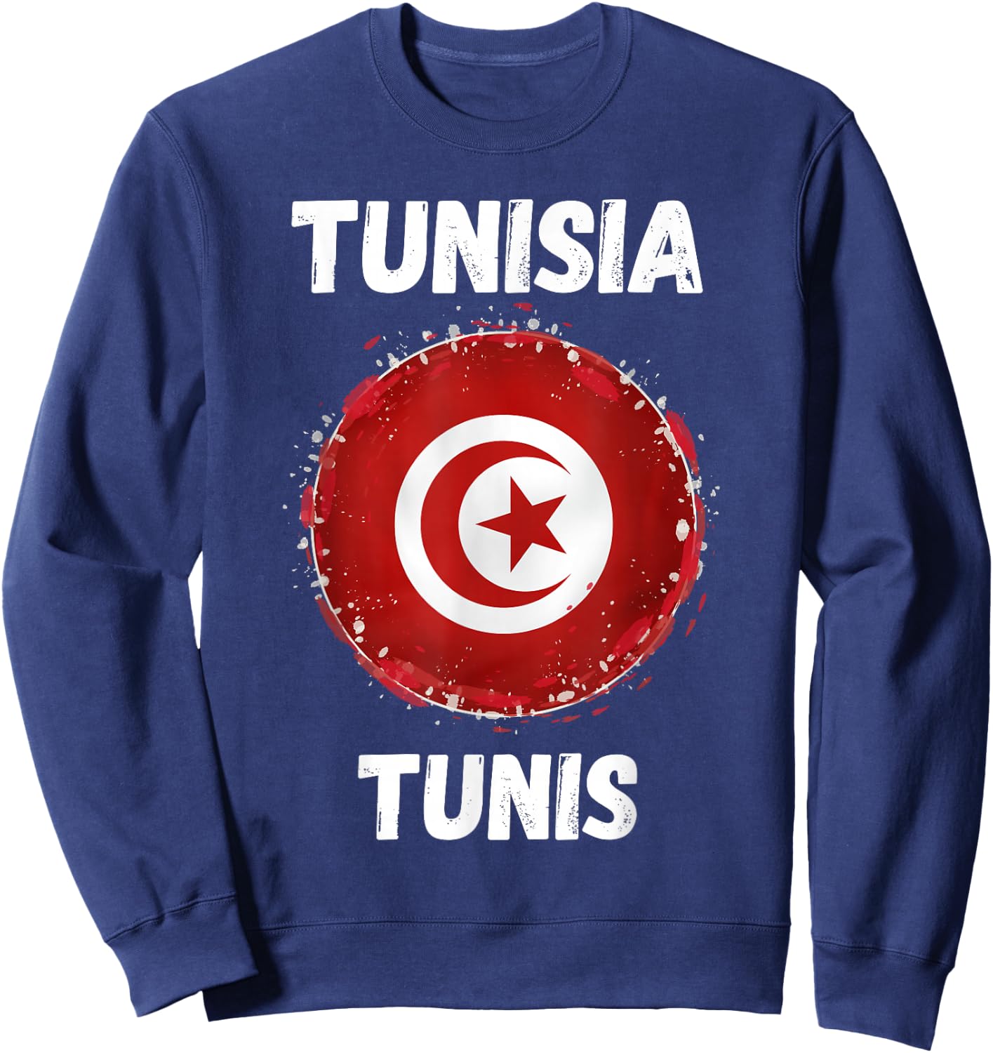 Tunis Tunisia Retro Vintage Sport Tunisian Flag Souvenirs Sweatshirt - Sweatshirt | Navy