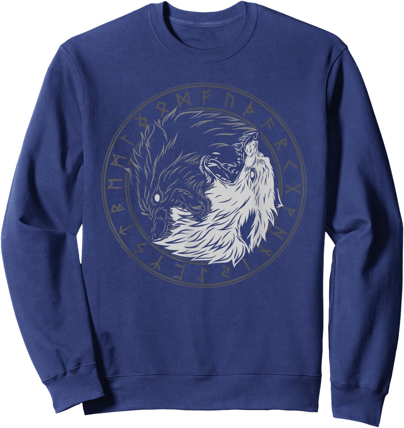 Sons of Fenrir - Sköll and Hati - Ying Yang Wolf Sweatshirt - Sweatshirt | Navy