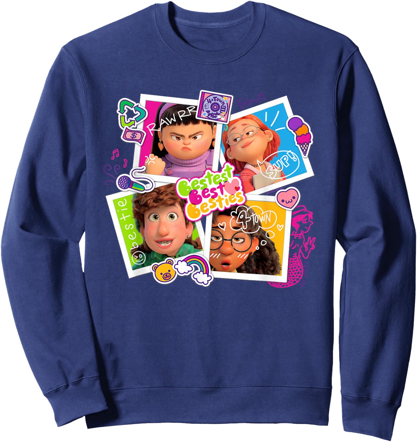 Disney and Pixar’s Turning Red Bestest Best Besties Sweatshirt - Sweatshirt | Navy