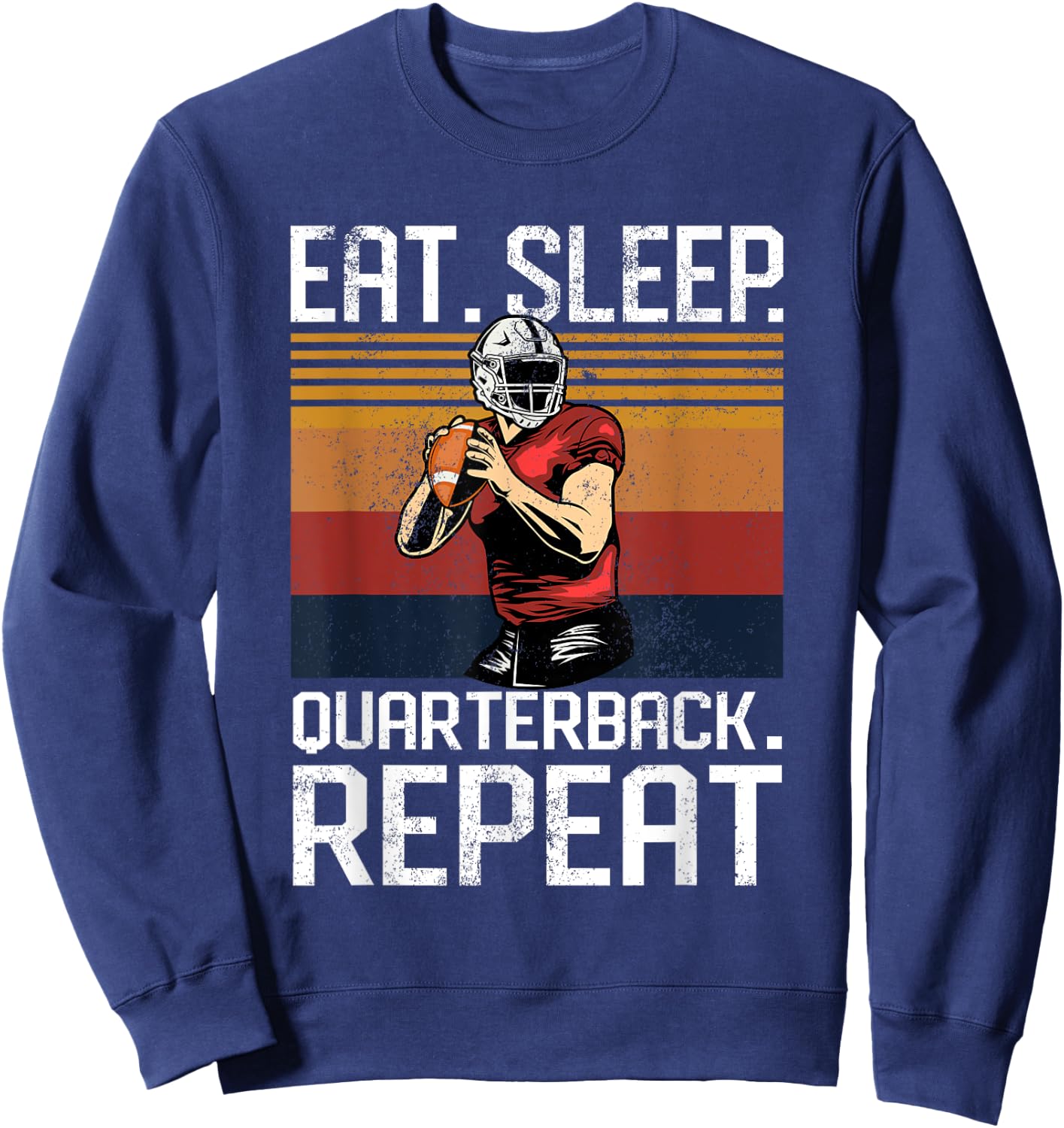 Football QB Sports Shirt Quarterback - QB1 Touchdown Pass Sweatshirt - Sweatshirt | Navy