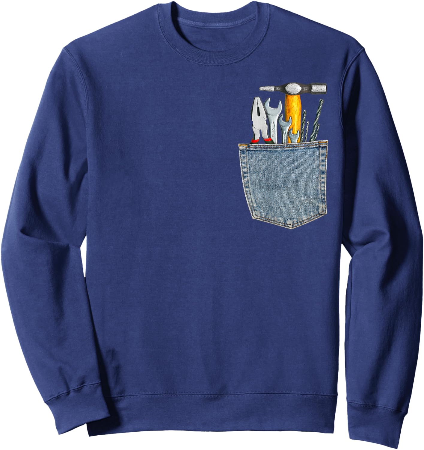 Work Tools Set in My Pocket Funny Mechanic T Shirt For Dad Sweatshirt - Sweatshirt | Navy