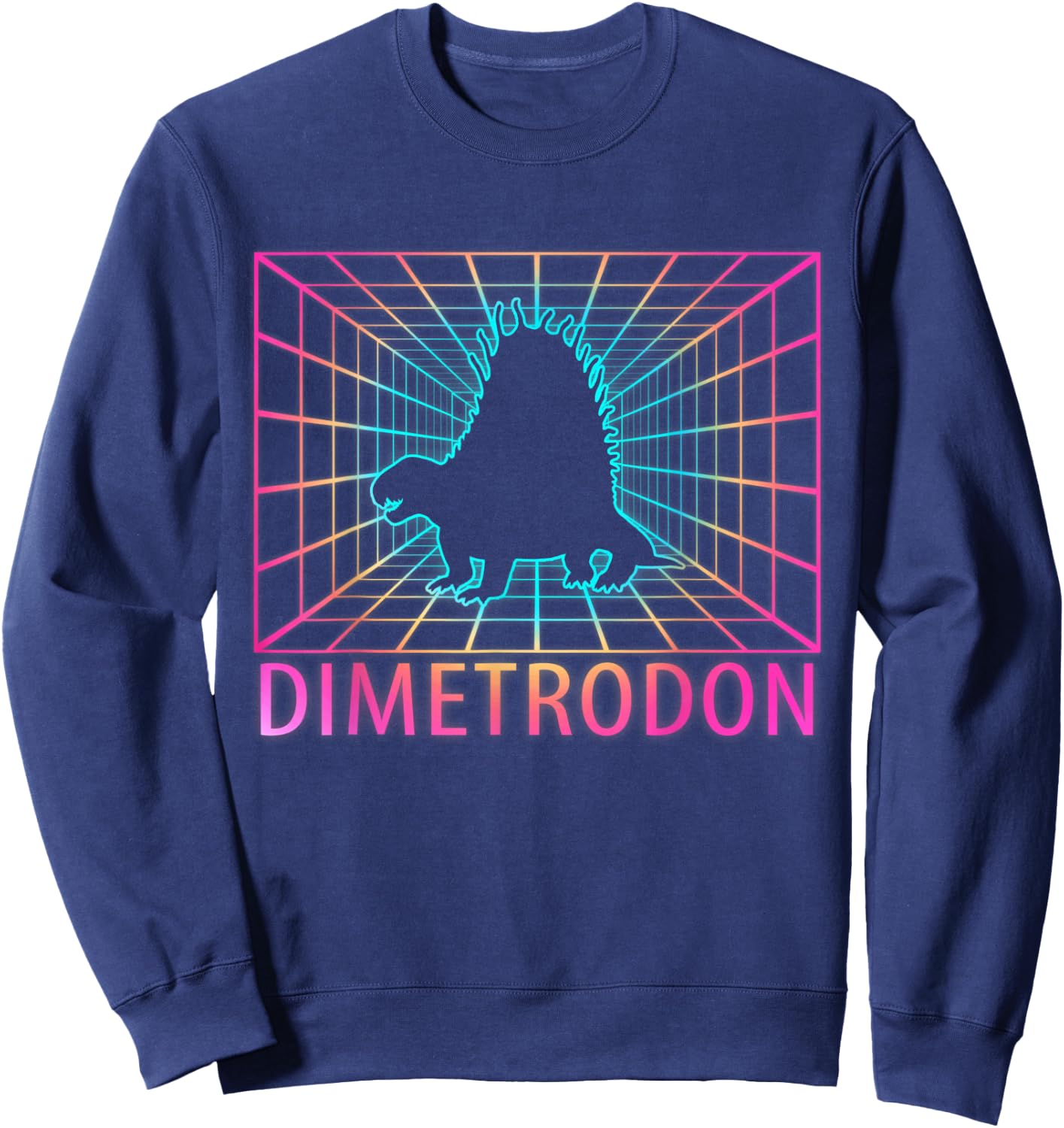 Dimetrodon Retro Gift Sweatshirt - Sweatshirt | Navy