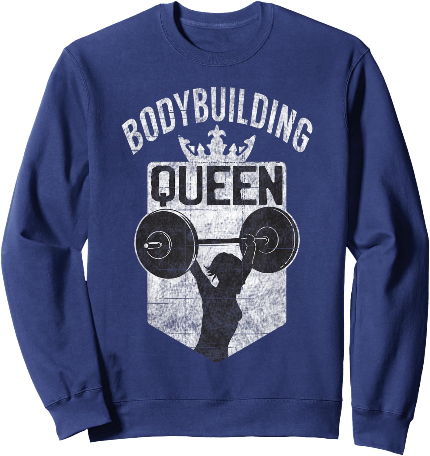 Bodybuilding Queen Gym Workout Women Bodybuilding Sweatshirt - Sweatshirt | Navy