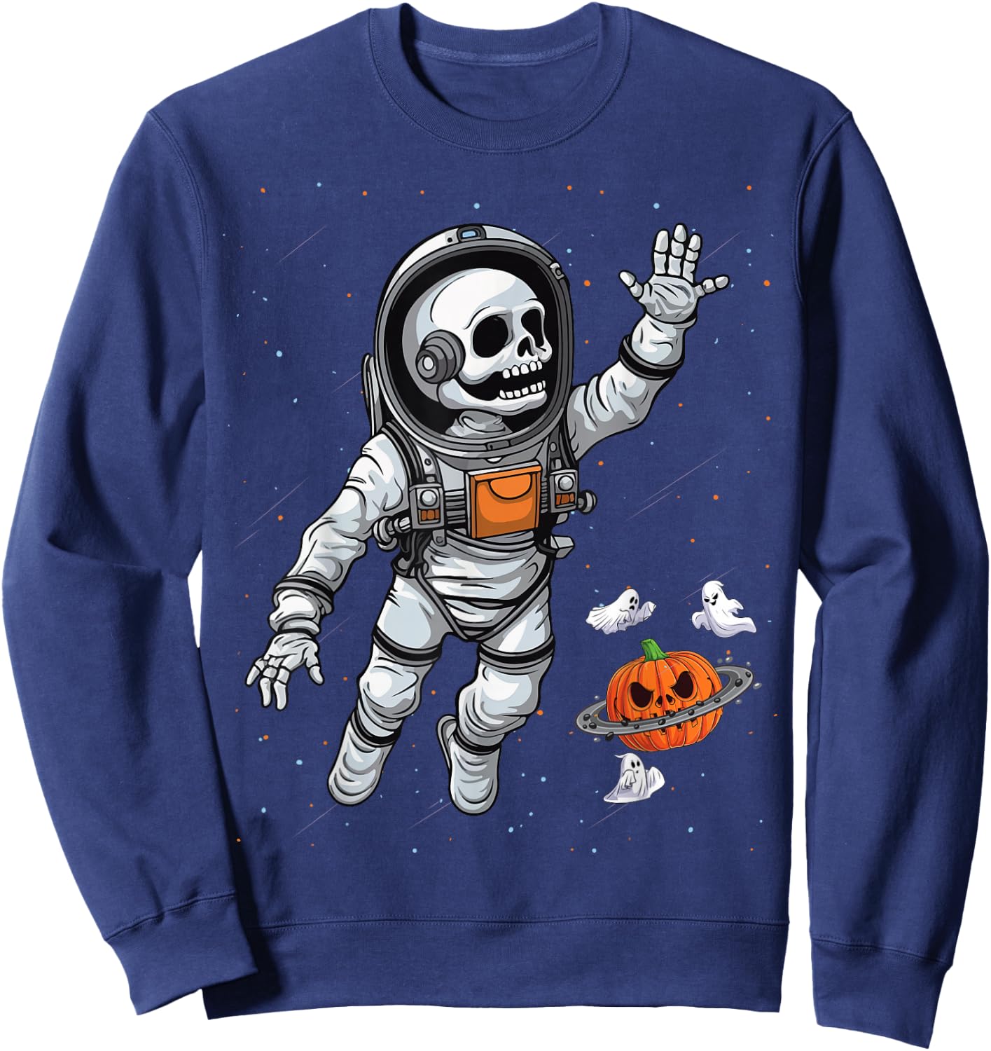 Space Astronaut Skeleton Halloween kids Boys Girls Toddlers Sweatshirt - Sweatshirt | Navy