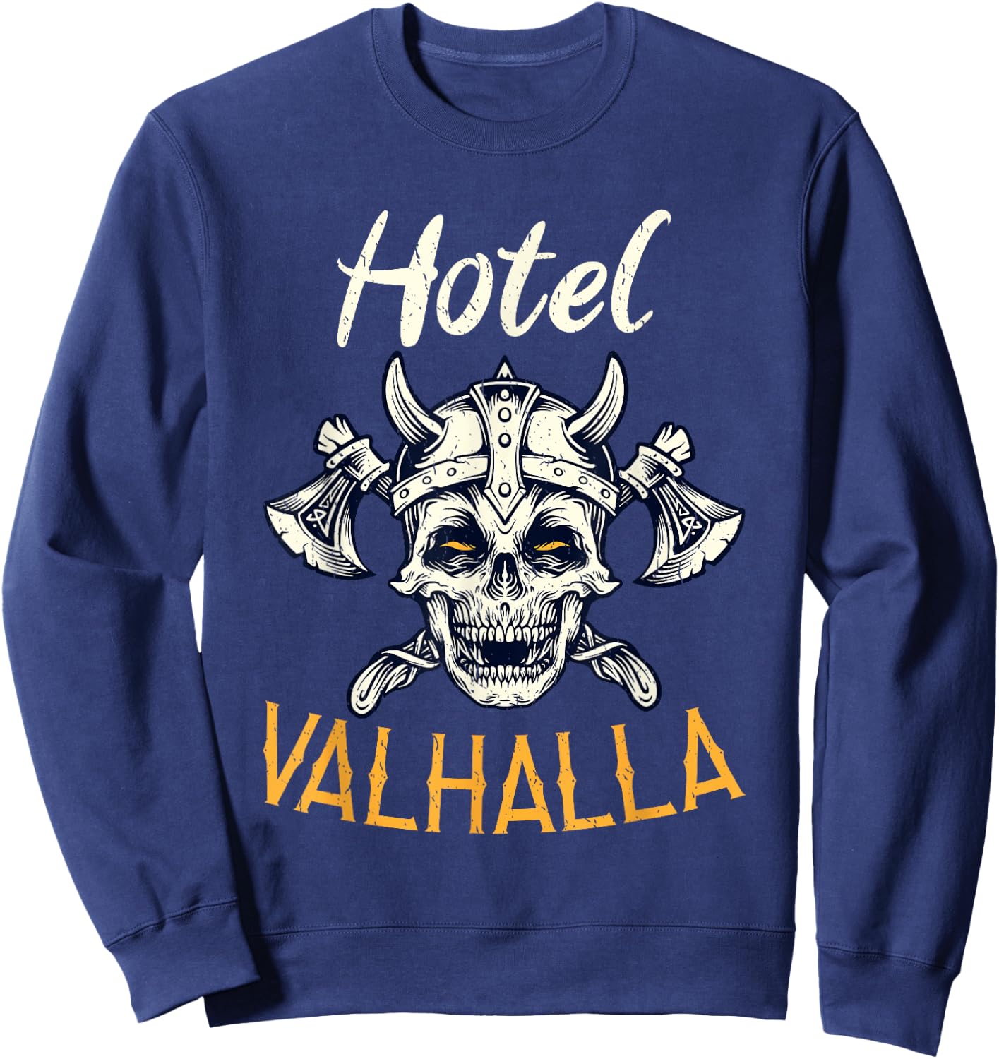 Hotel Valhalla Odin Nordic Viking Sweatshirt - Sweatshirt | Navy