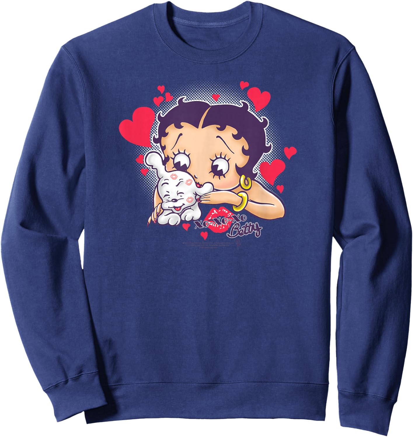 Betty Boop Puppy Love Sweatshirt - Sweatshirt | Navy