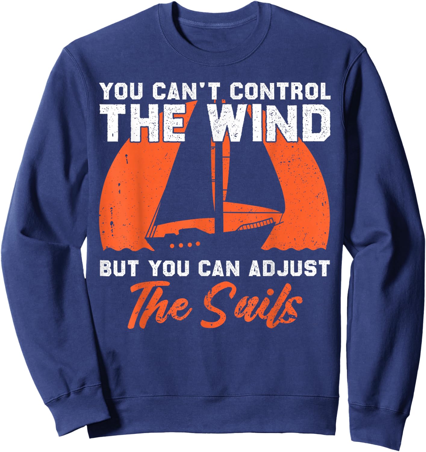 Funny Sailing Art Women Sailor Sail Boat Lovers Sweatshirt - Sweatshirt | Navy