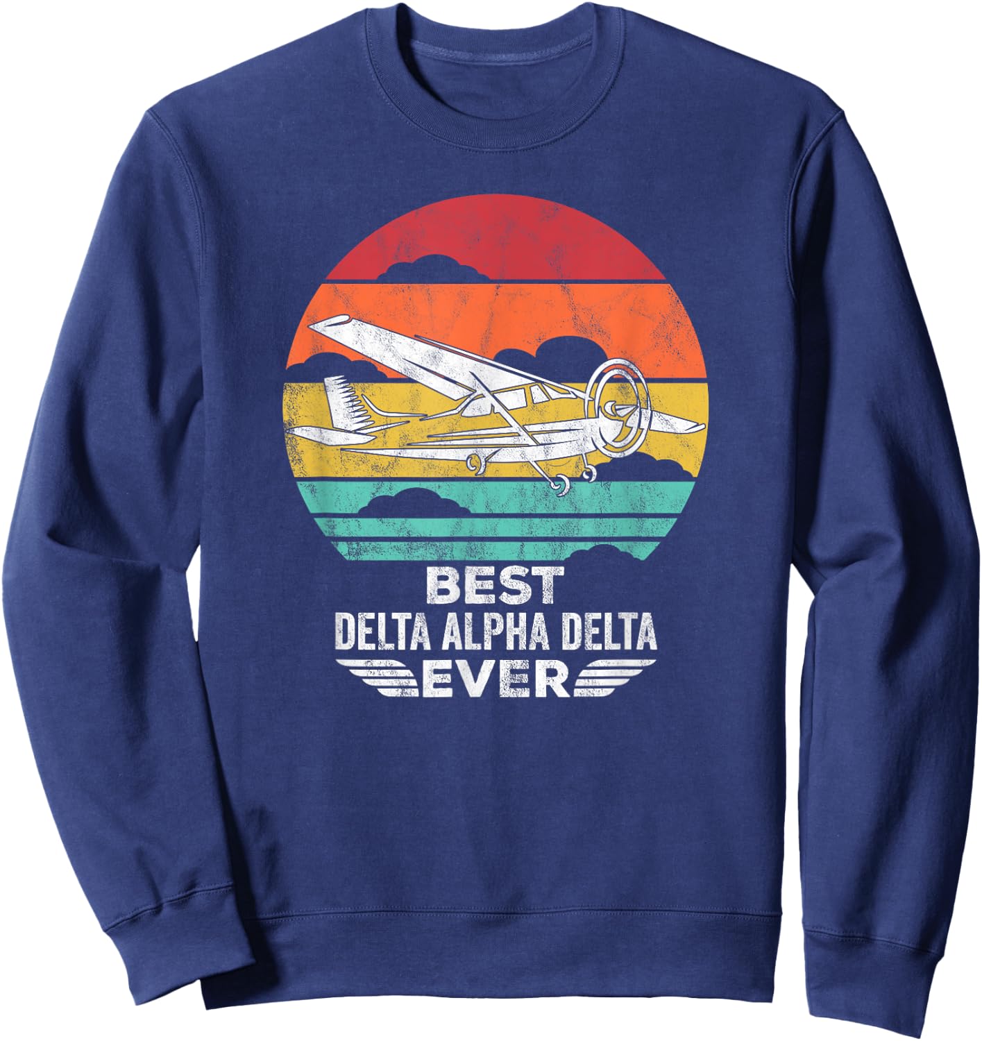 Airplane Pilot Best Dad Flying father Sweatshirt - Sweatshirt | Navy