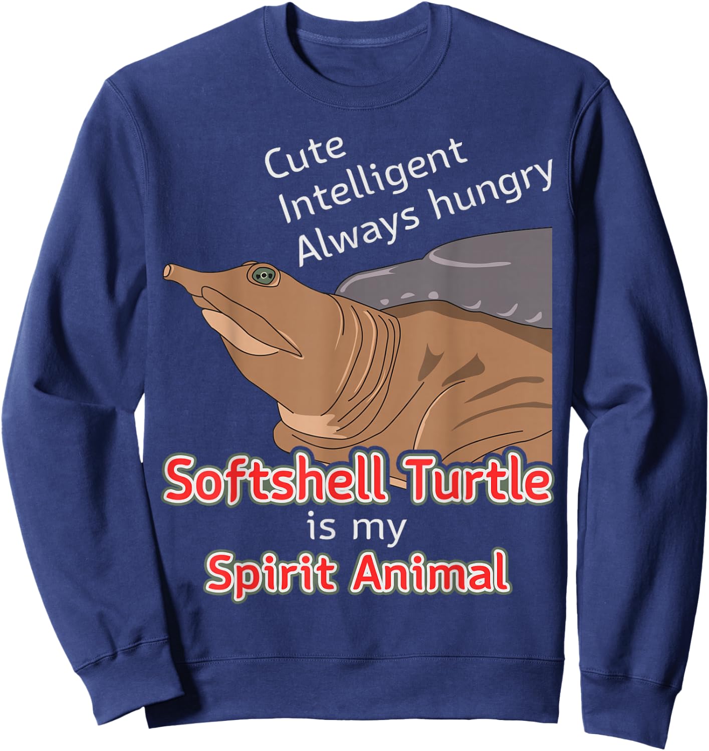 Softshell Turtle Apalone Spirit Animal Softshell Sweatshirt - Sweatshirt | Navy