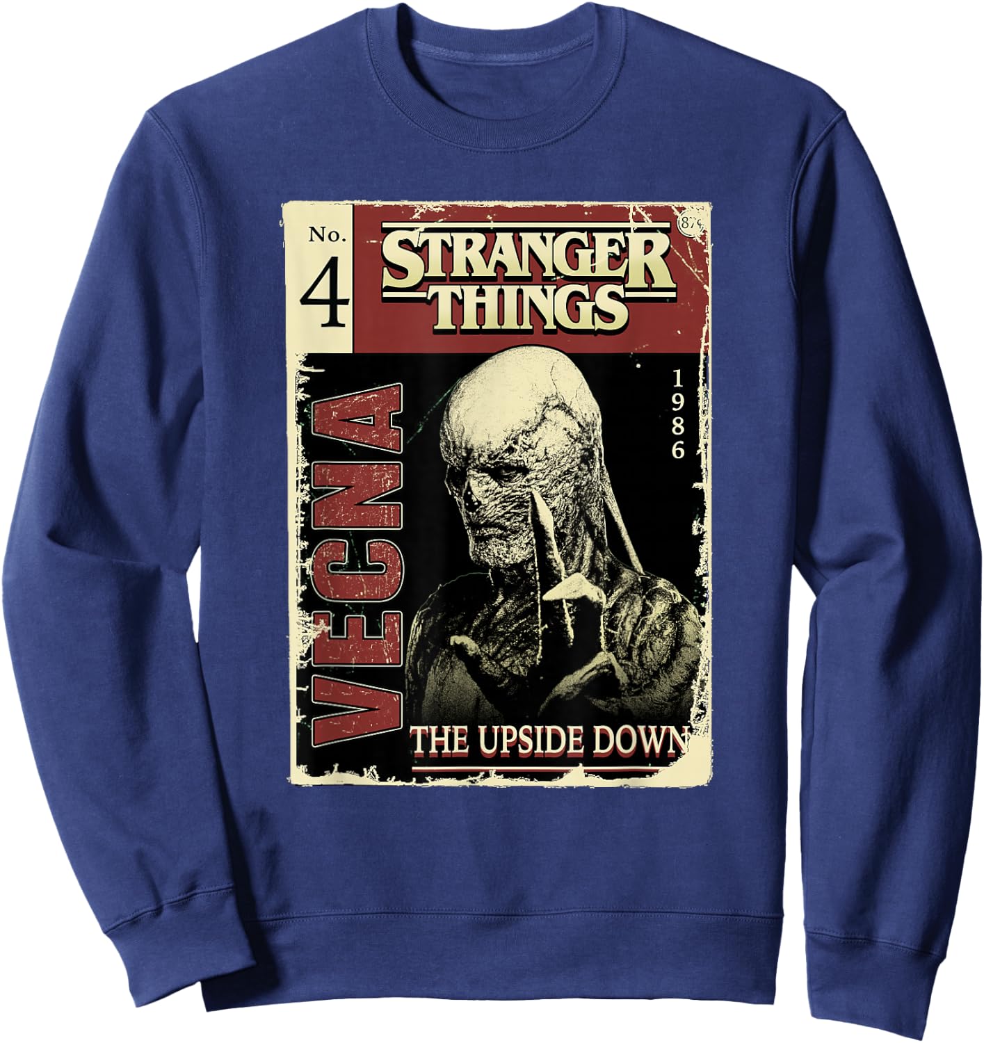 Stranger Things 4 Vecna Comic Book Cover Sweatshirt - Sweatshirt | Navy