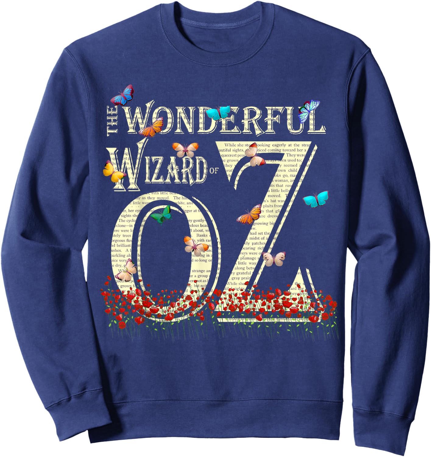 Dorothy Tin Man Cowardly Scarecrow Wonderful Wizard of OZ Sweatshirt - Sweatshirt | Navy