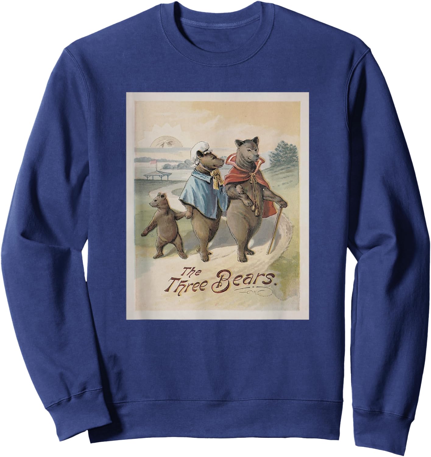 Goldilocks and The Three Bears Book Cover Sweatshirt - Sweatshirt | Navy