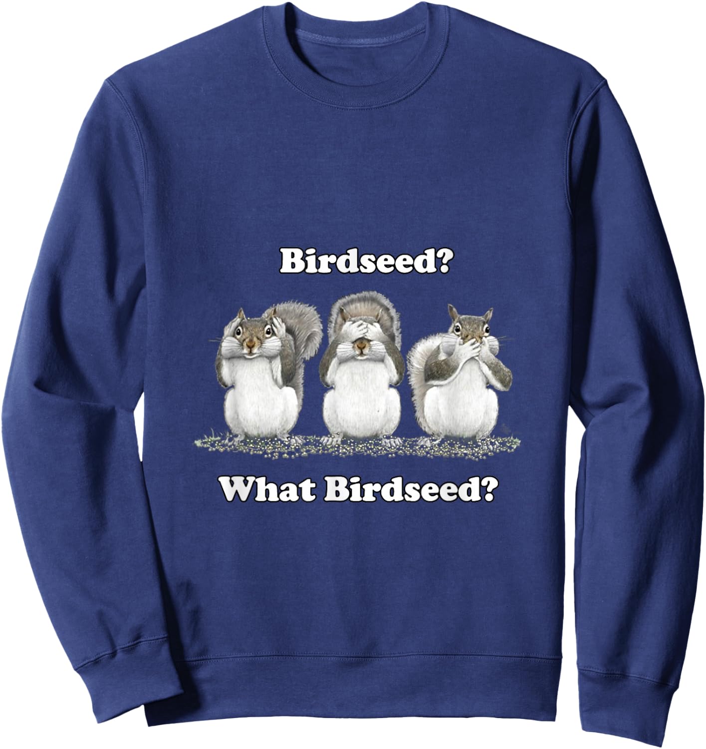 What Birdseed? Squirrel Sweatshirt - Sweatshirt | Navy