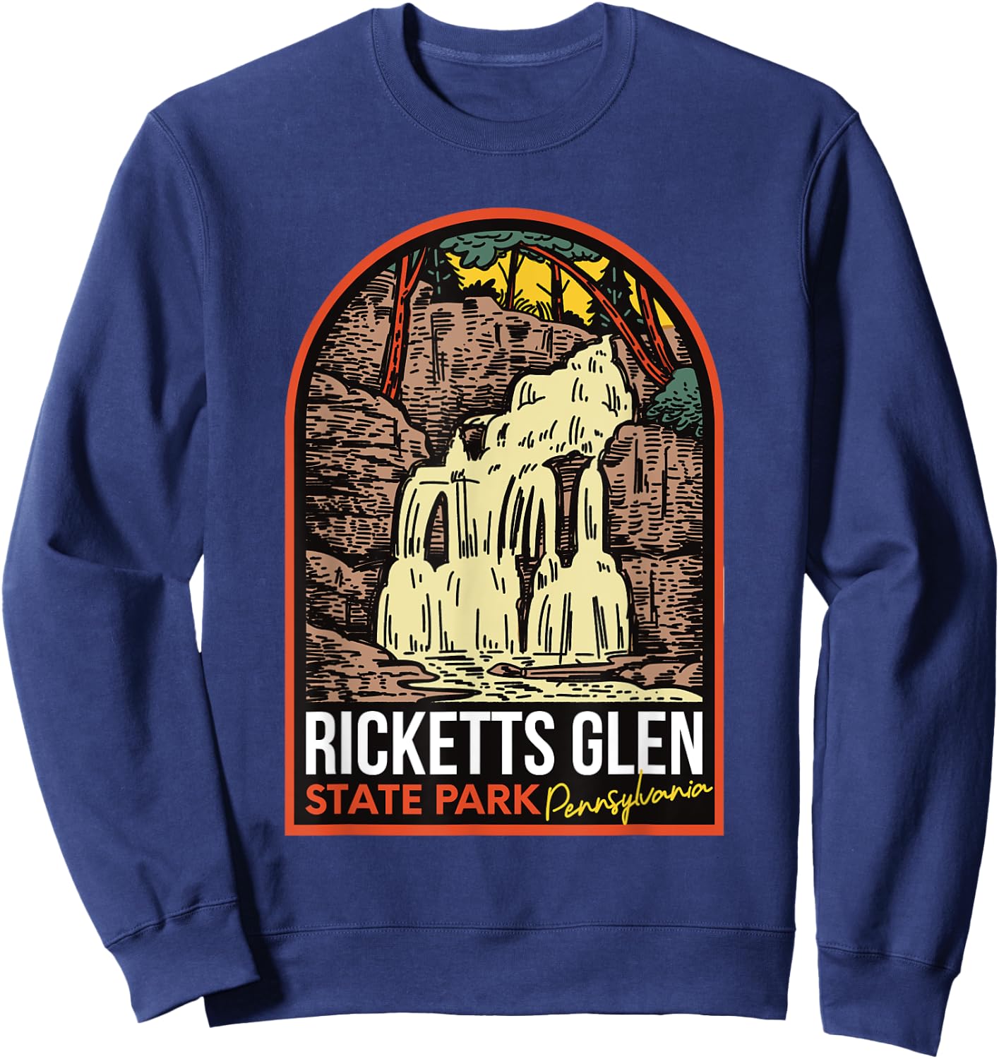 Ricketts Glen State Park Pennsylvania Vintage Sweatshirt - Sweatshirt | Navy