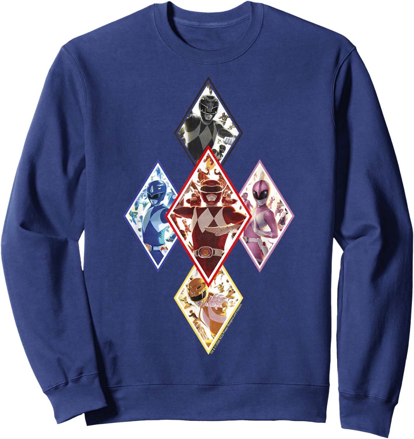 Power Rangers White Ranger Battle Comic Poster Sweatshirt - Sweatshirt | Navy