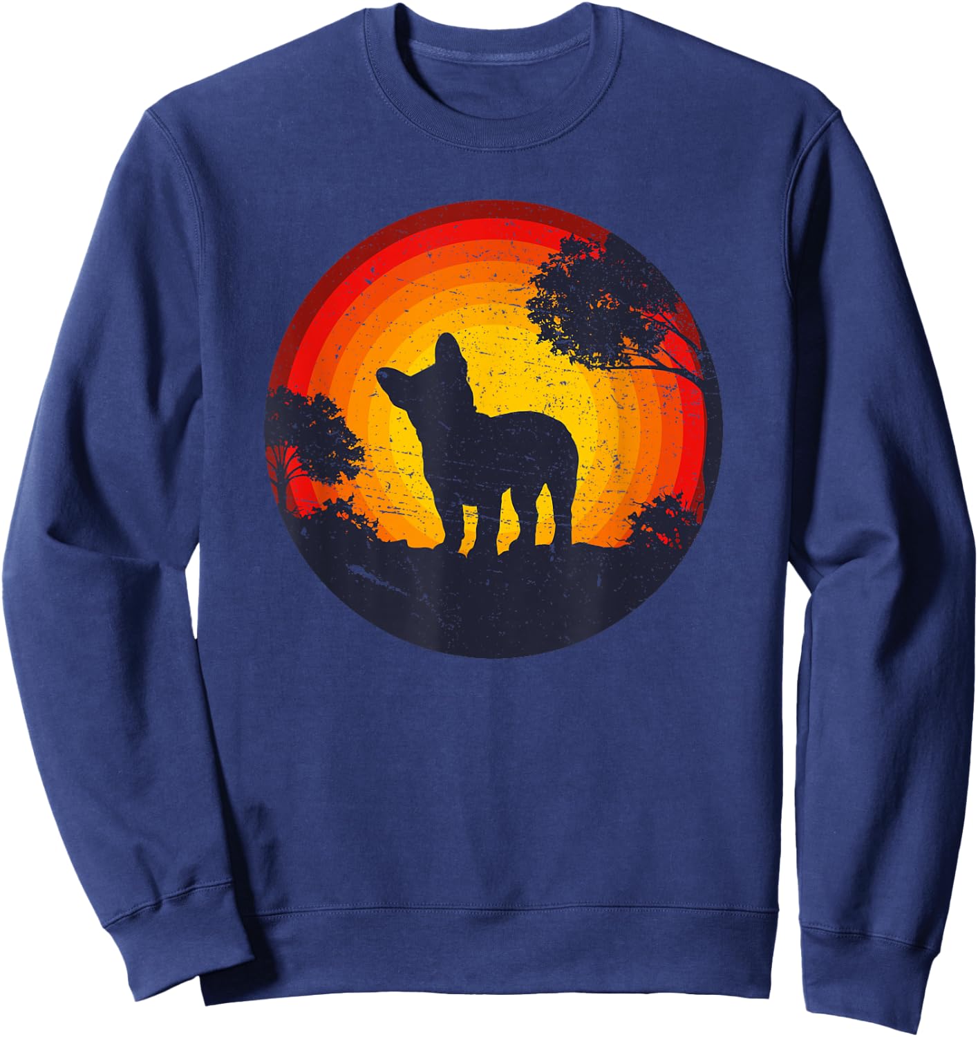 French Bulldog Frenchie Dog Sweatshirt - Sweatshirt | Navy