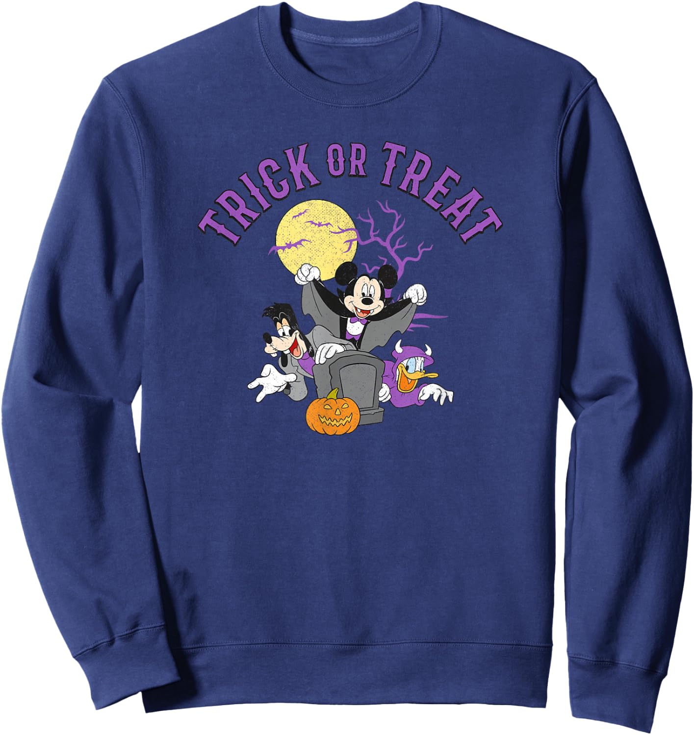 Disney Mickey and Friends Halloween Trick or Treat Group Sweatshirt - Sweatshirt | Navy