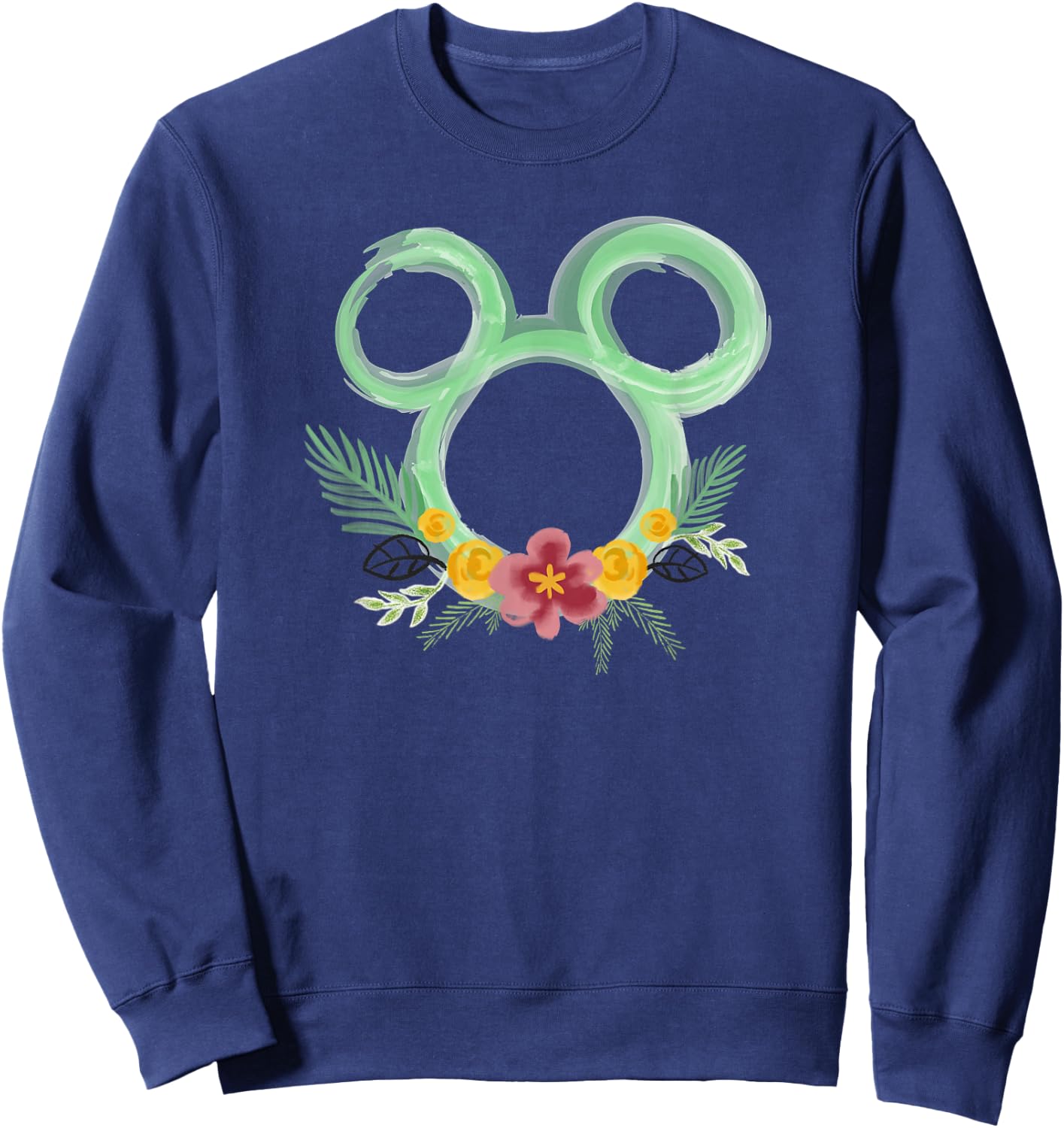 Disney Mickey and Friends Green Decals Sweatshirt - Sweatshirt | Navy