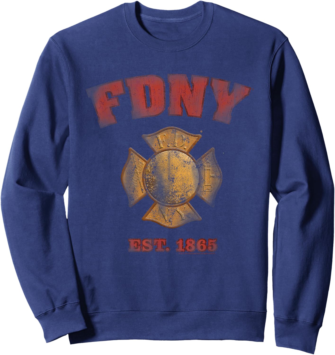 New York City FDNY Vintage Badge Sweatshirt - Sweatshirt | Navy