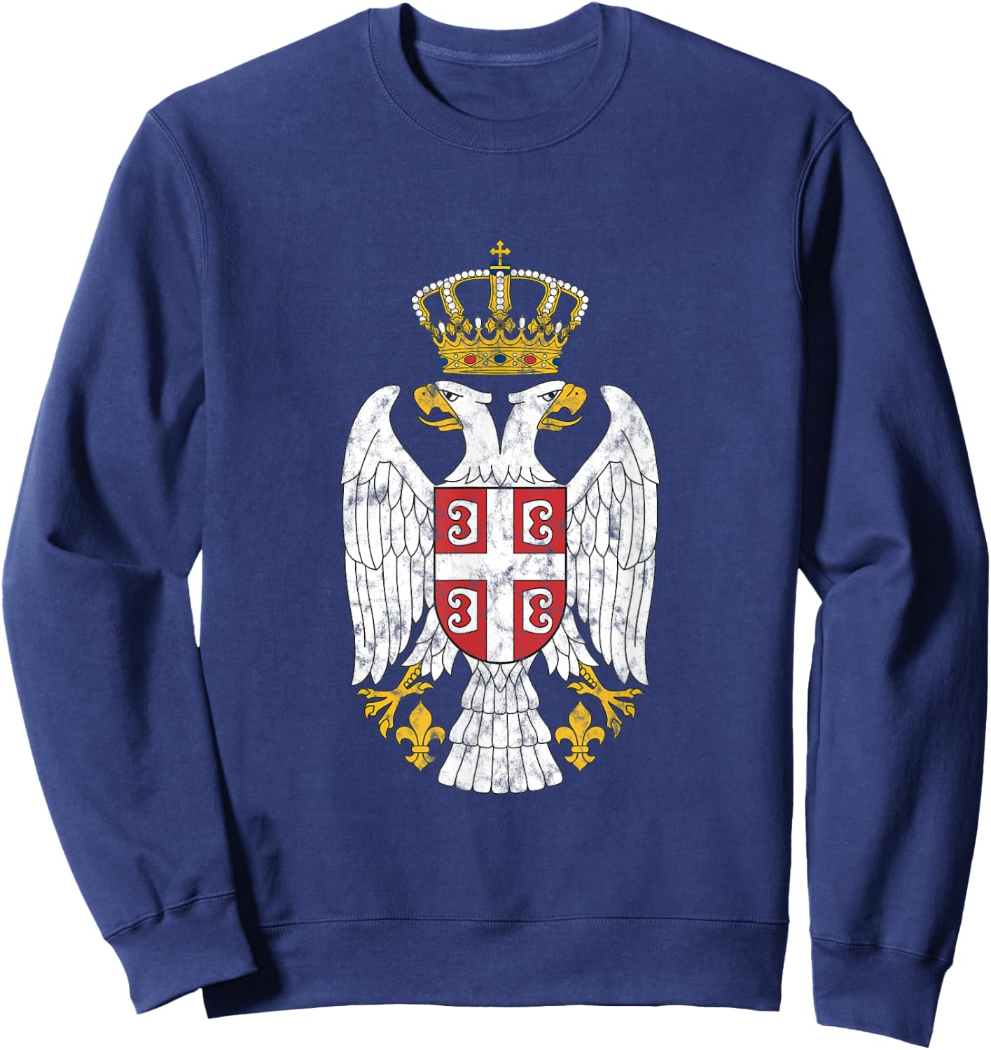 Serbian Coat of Arms Serbian Flag Symbol Balkan Sweatshirt - Sweatshirt | Navy