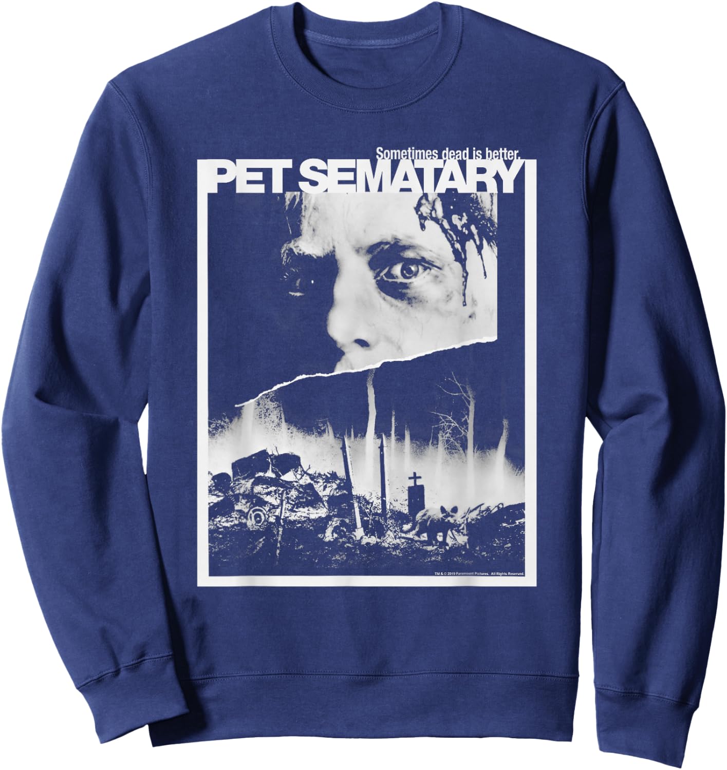 Pet Semetary Poster Sweatshirt - Sweatshirt | Navy