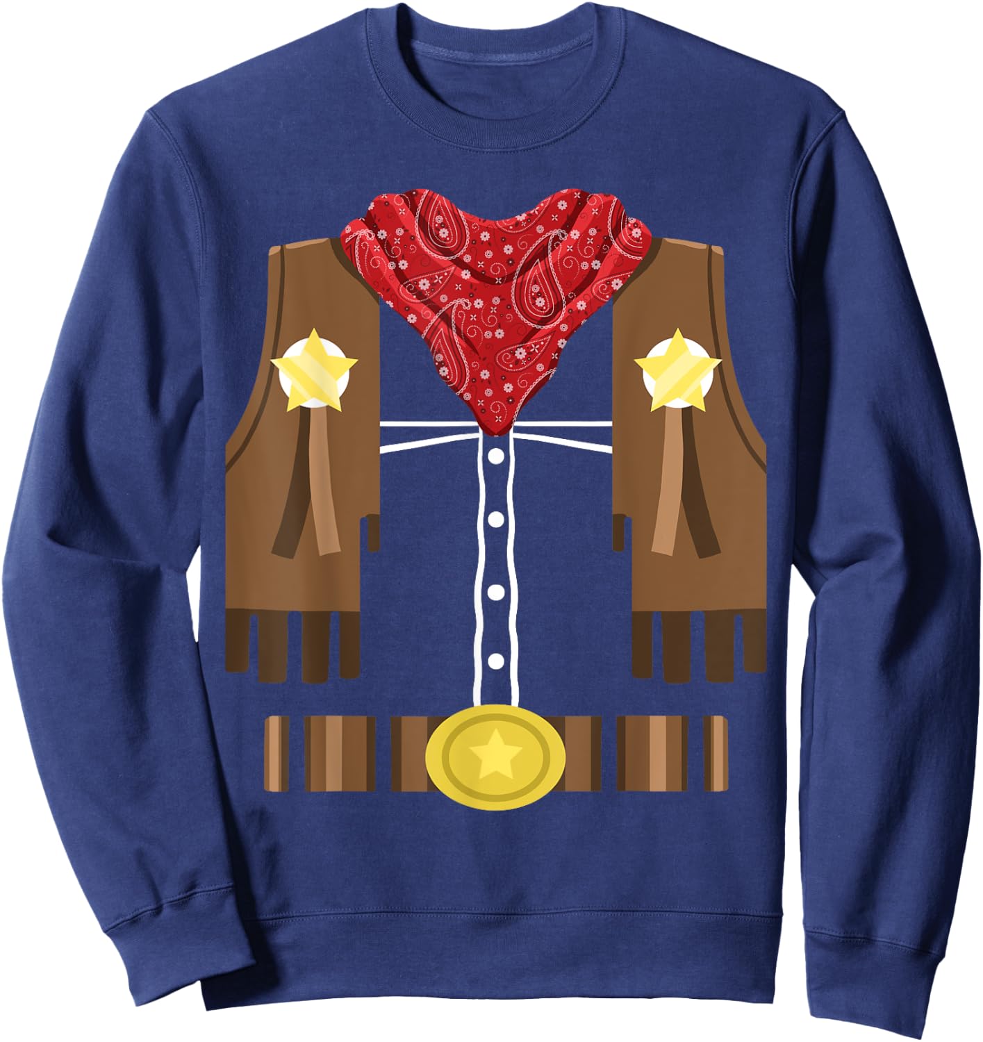 Cowboy Western Halloween Costume Rodeo Cowboy Outfit Sweatshirt - Sweatshirt | Navy