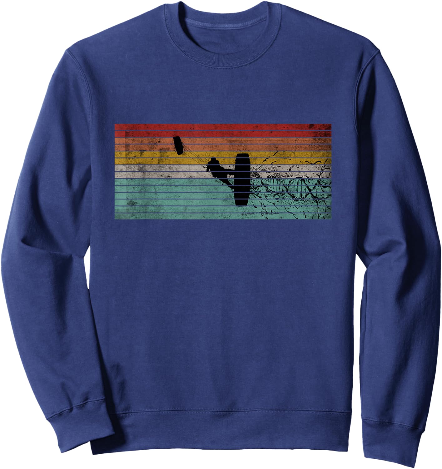 Vintage Kitesurf DNA Kitesurfing Kiteboarding Retro Kitesurfing Sweatshirt - Sweatshirt | Navy