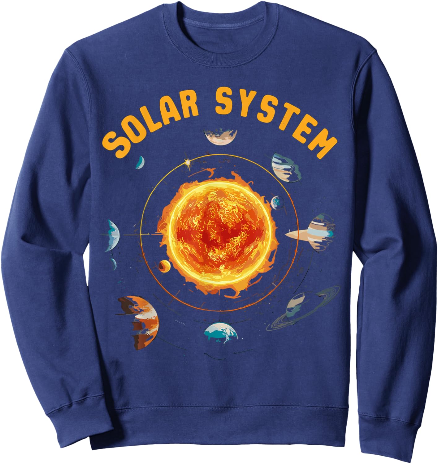 Solar System Planets Space Science Sweatshirt - Sweatshirt | Navy