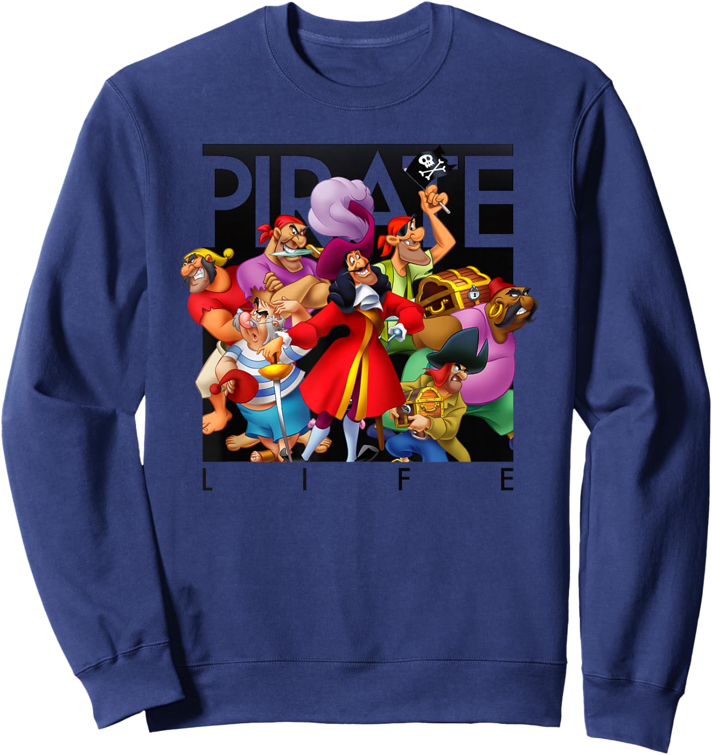 Peter Pan - Captain Hook Pirate Life Sweatshirt - Sweatshirt | Navy