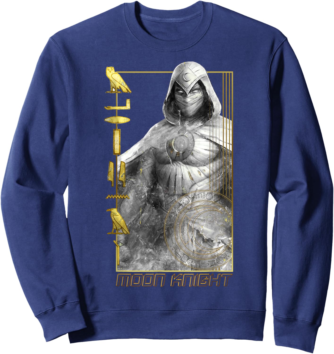 Marvel Moon Knight Bright Glyphs Poster Sweatshirt - Sweatshirt | Navy
