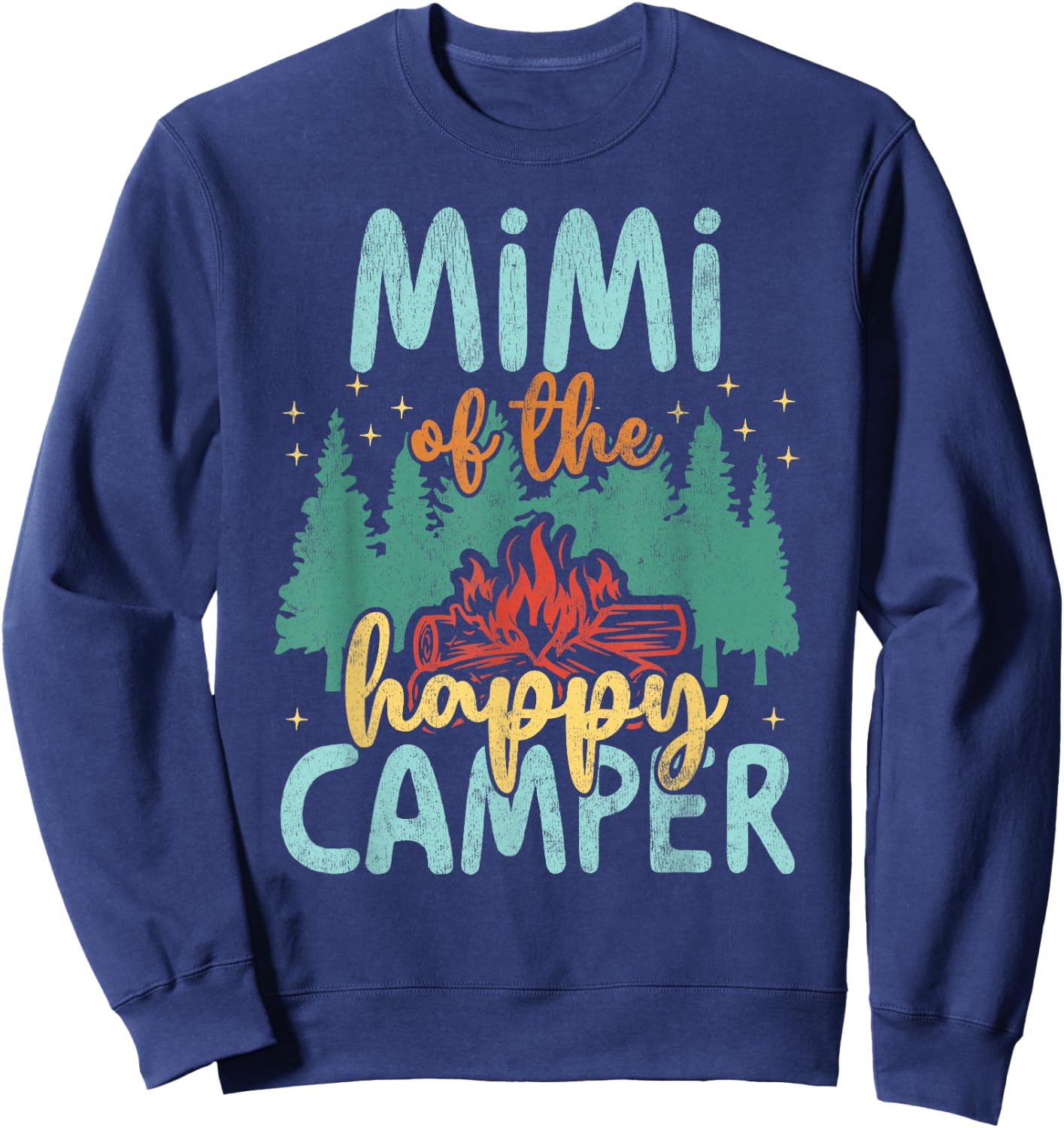 Mimi of Happy Camper 1st Birthday Party Retro Mimi Sweatshirt - Sweatshirt | Navy