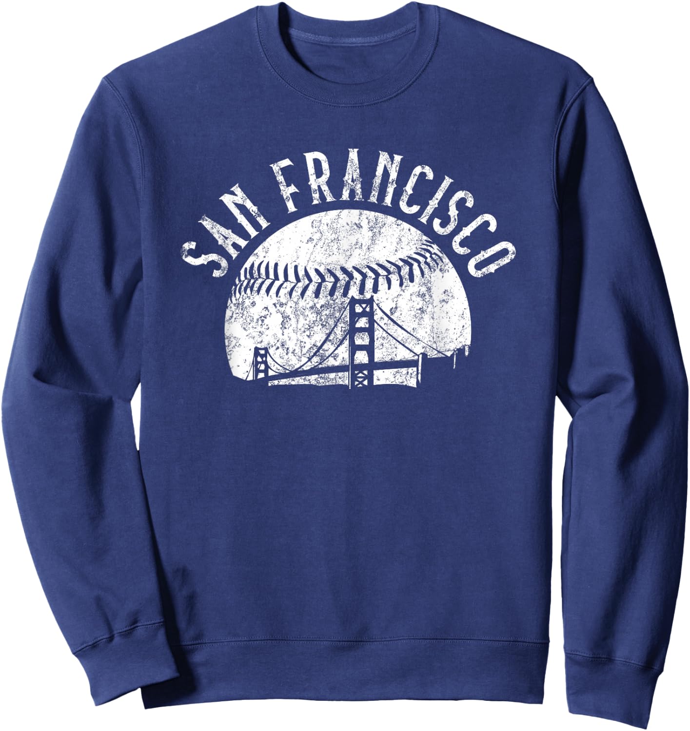 Vintage San Francisco California Skyline Apparel Sweatshirt - Sweatshirt | Navy